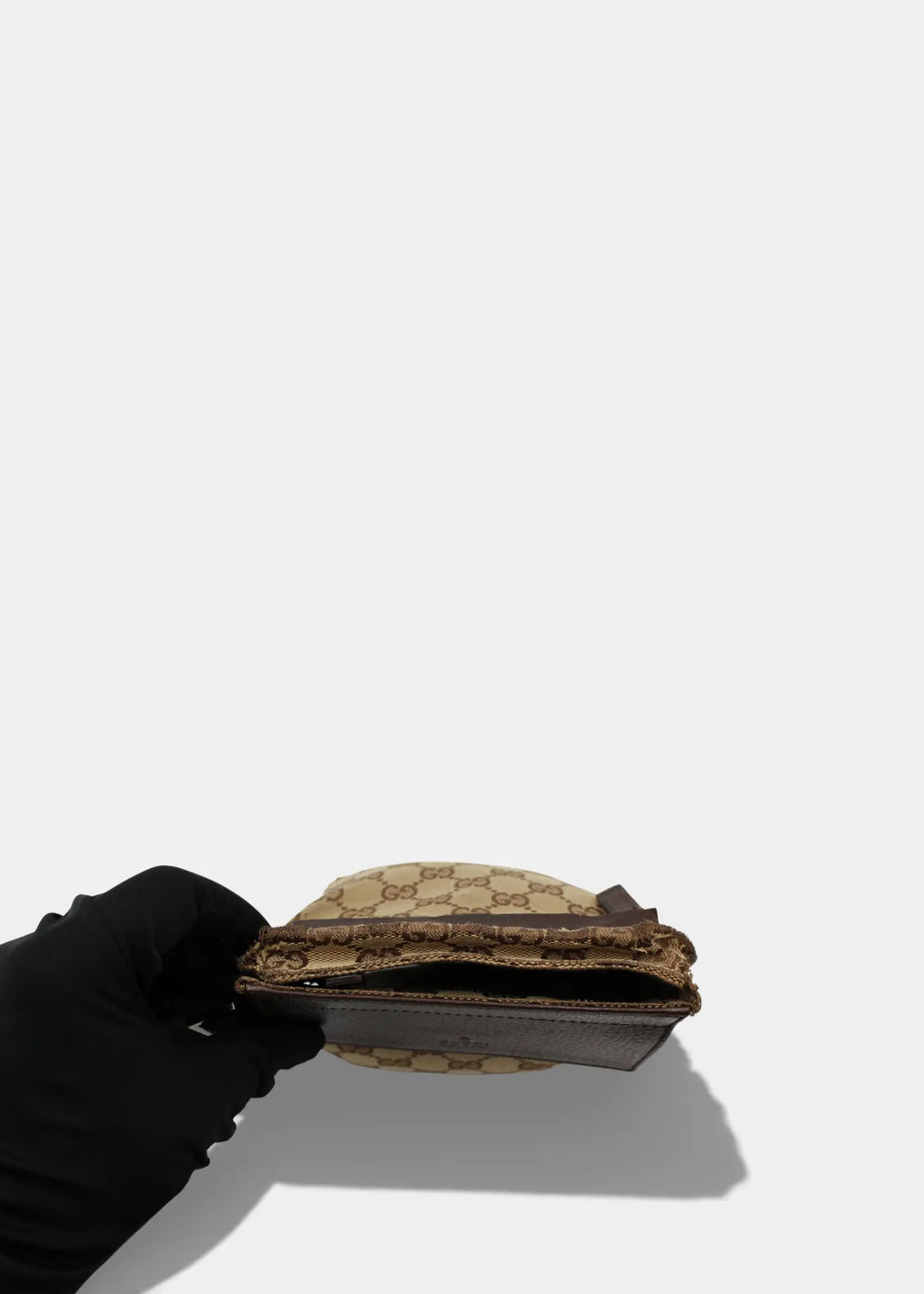 Preloved | Gucci GG Monogram Bæltetaske i Brun Canvas