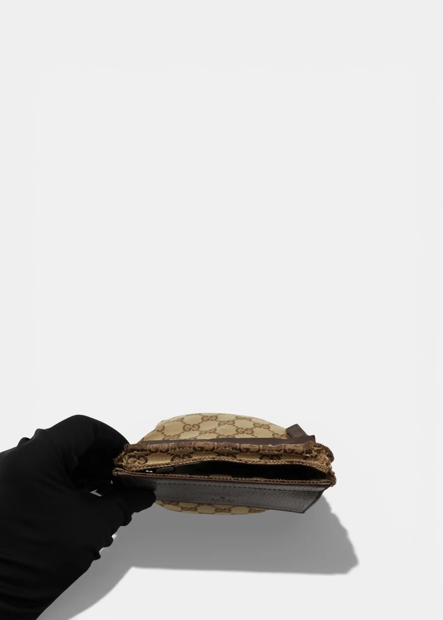 Preloved | Gucci GG Monogram Bæltetaske i Brun Canvas