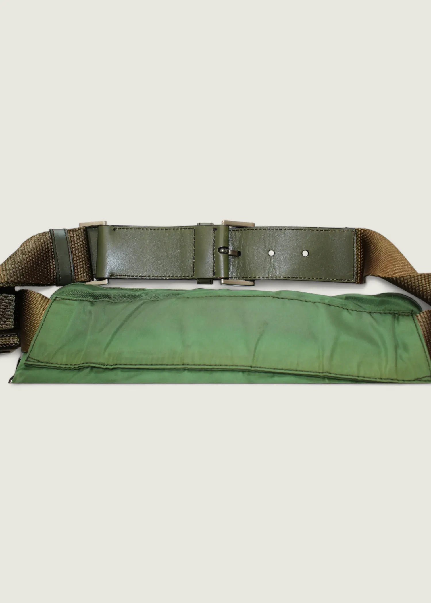 Preloved | Prada Tessuto Bæltetaske i Khaki Grøn Nylon Prada