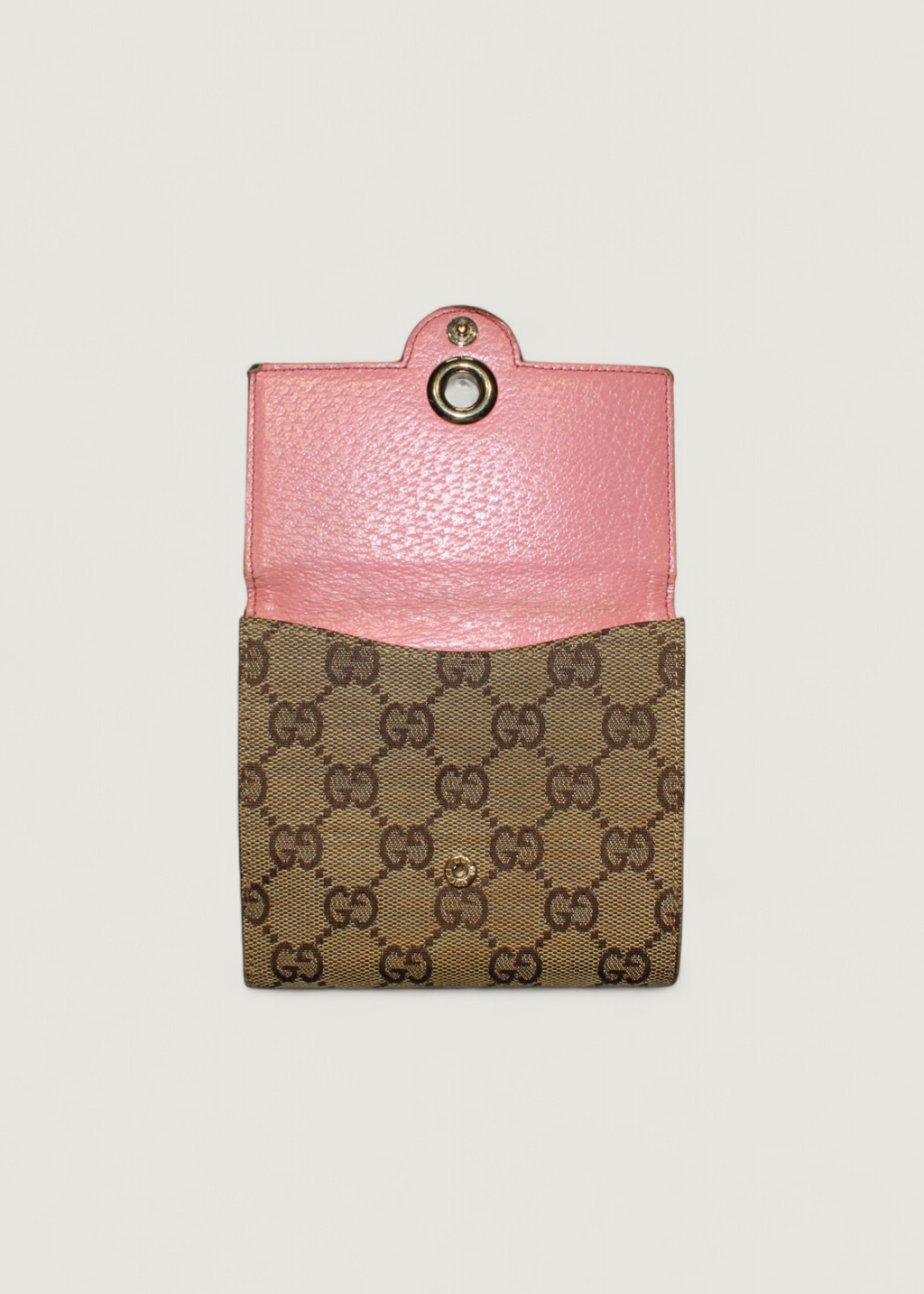 Preloved | Gucci GG Monogram Pung i Beige & Rosa Pink