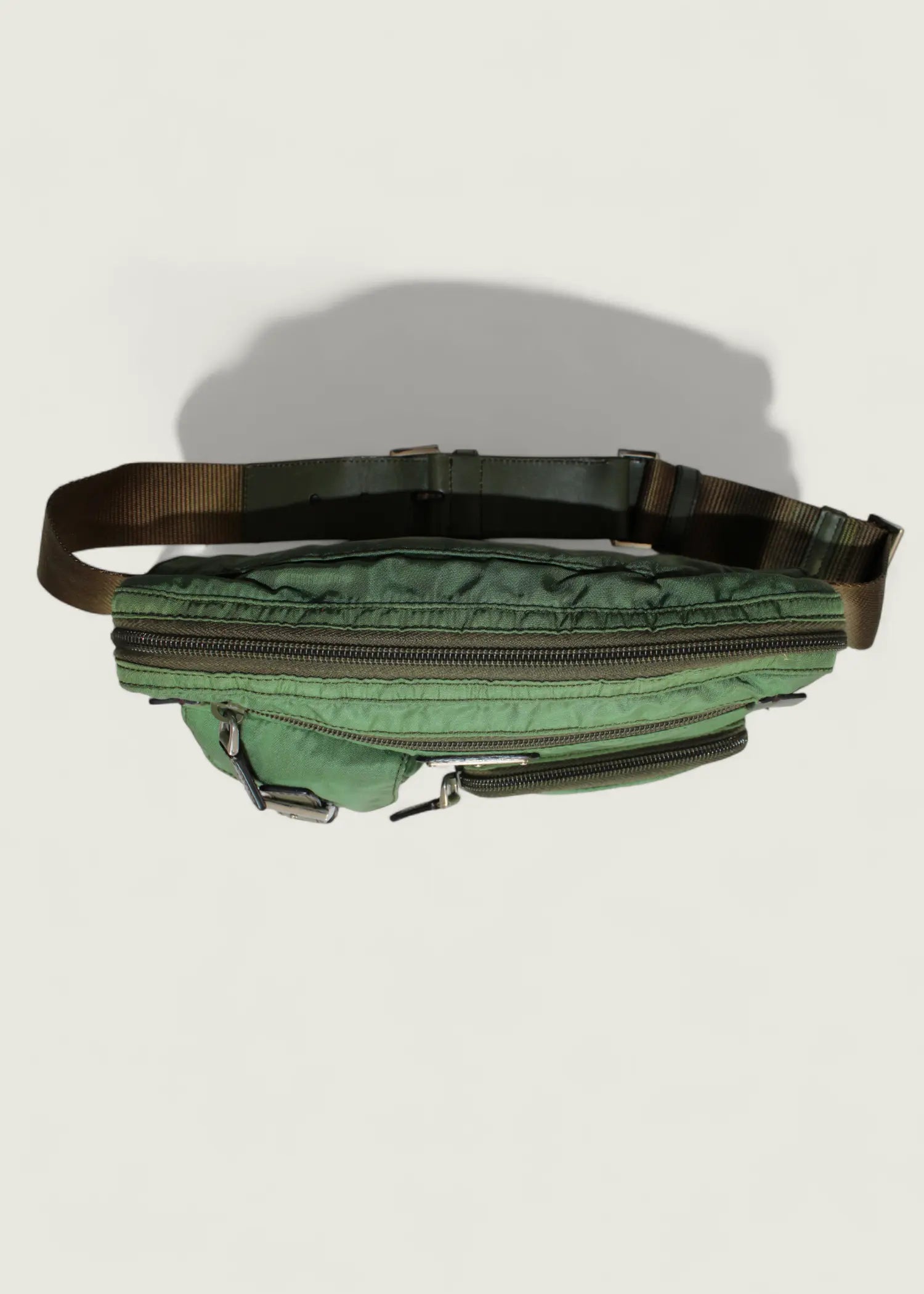 Preloved | Prada Tessuto Bæltetaske i Khaki Grøn Nylon Prada