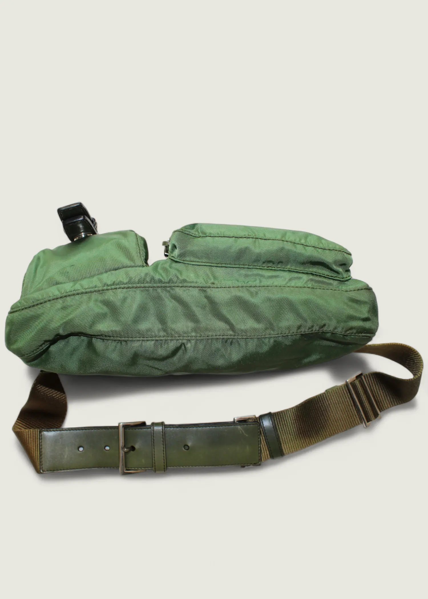 Preloved | Prada Tessuto Bæltetaske i Khaki Grøn Nylon Prada
