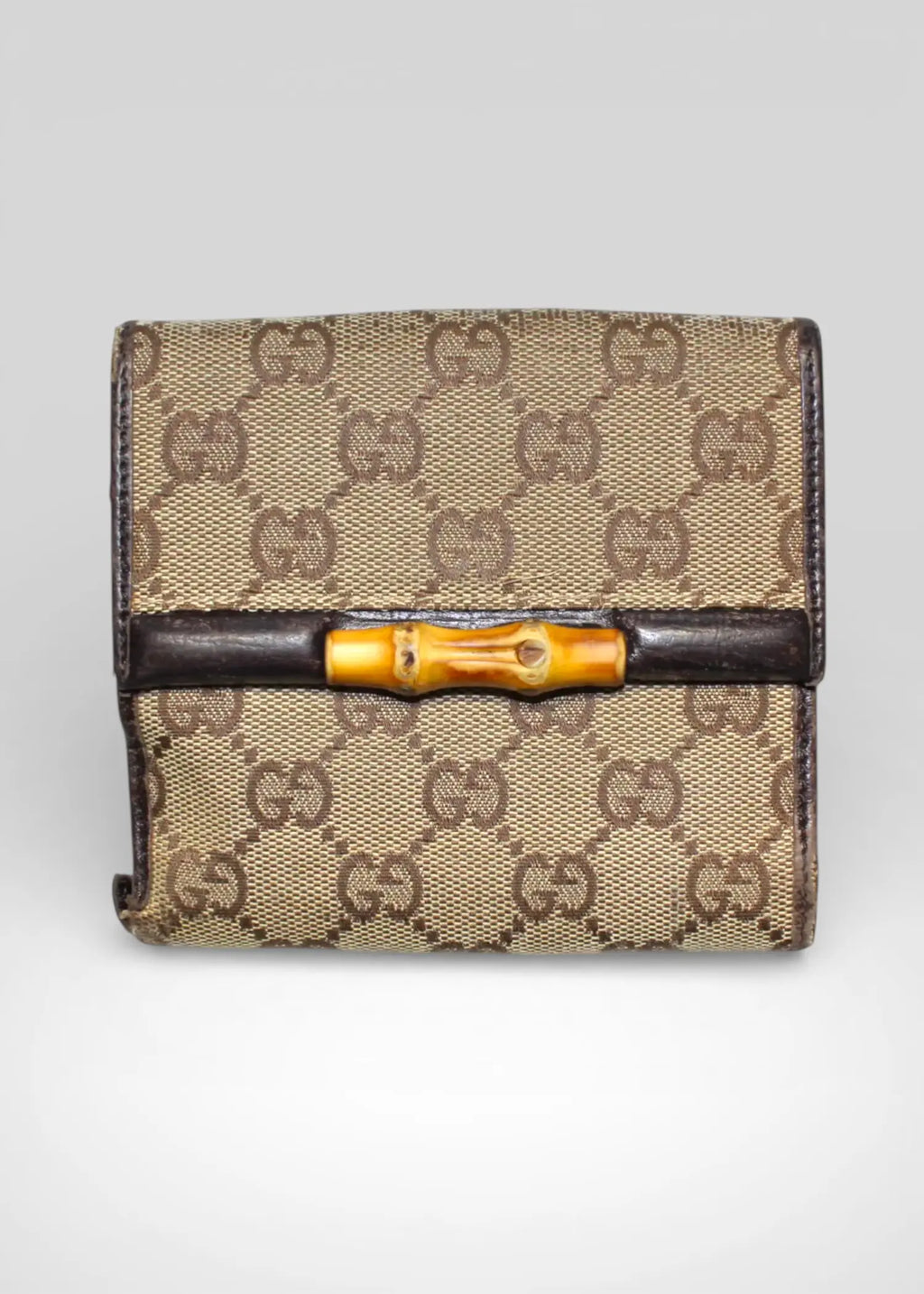 Preloved | Gucci GG Bamboo Pung i Beige Monogram Gucci