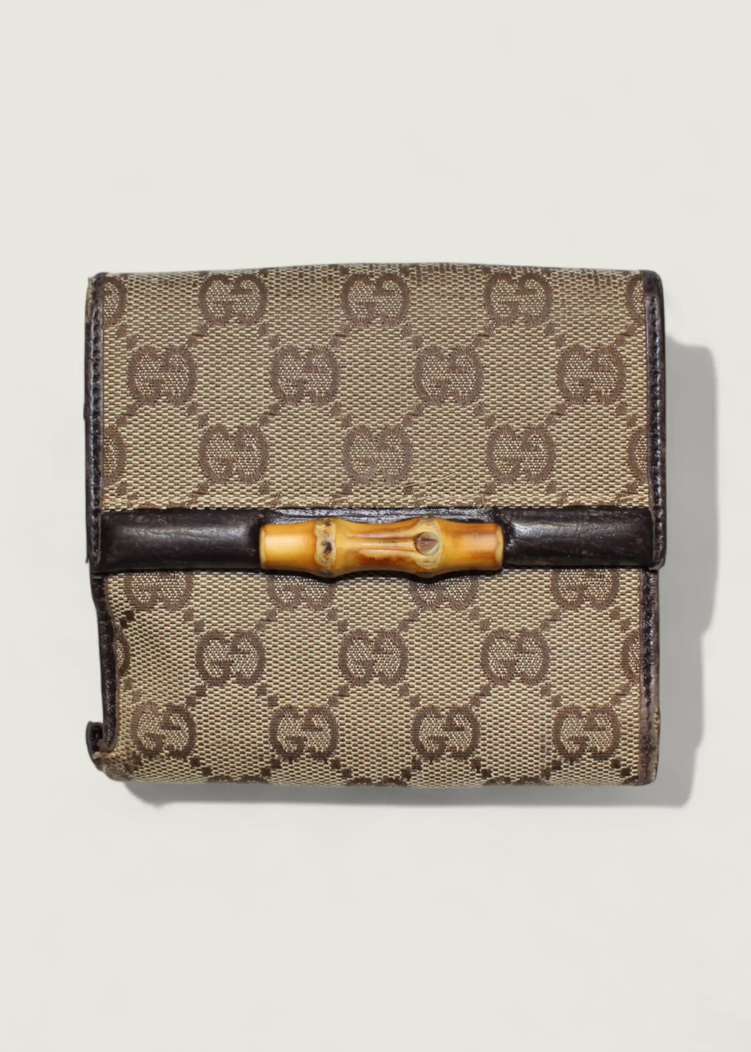 Preloved | Gucci GG Bamboo Pung i Beige Monogram Gucci