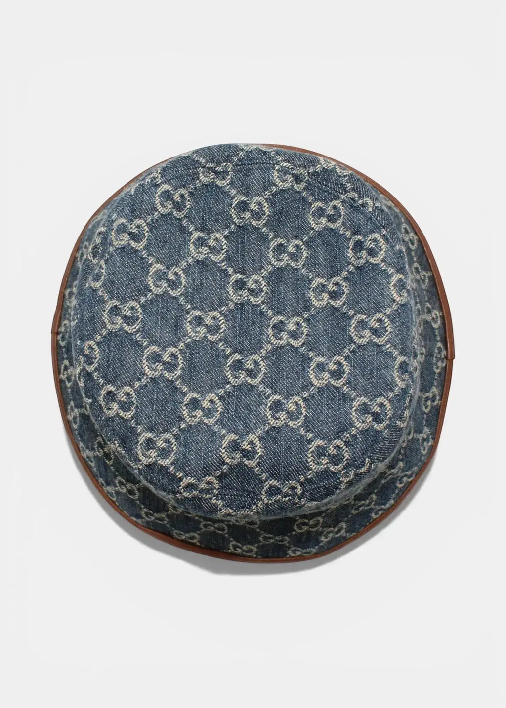 Preloved | Gucci GG Monogram Bøllehat i Denim Canvas Størrelse Large Gucci