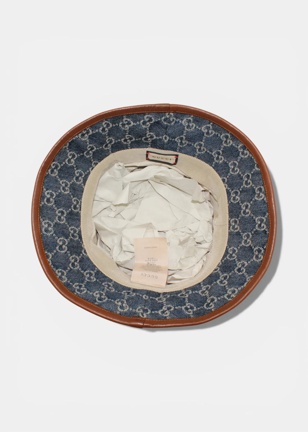 Preloved | Gucci GG Monogram Bøllehat i Denim Canvas