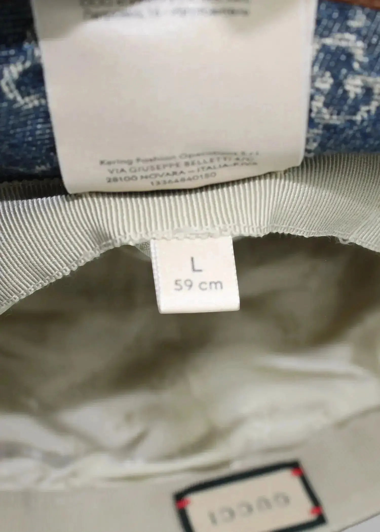 Preloved | Gucci GG Monogram Bøllehat i Denim Canvas Størrelse Large Gucci