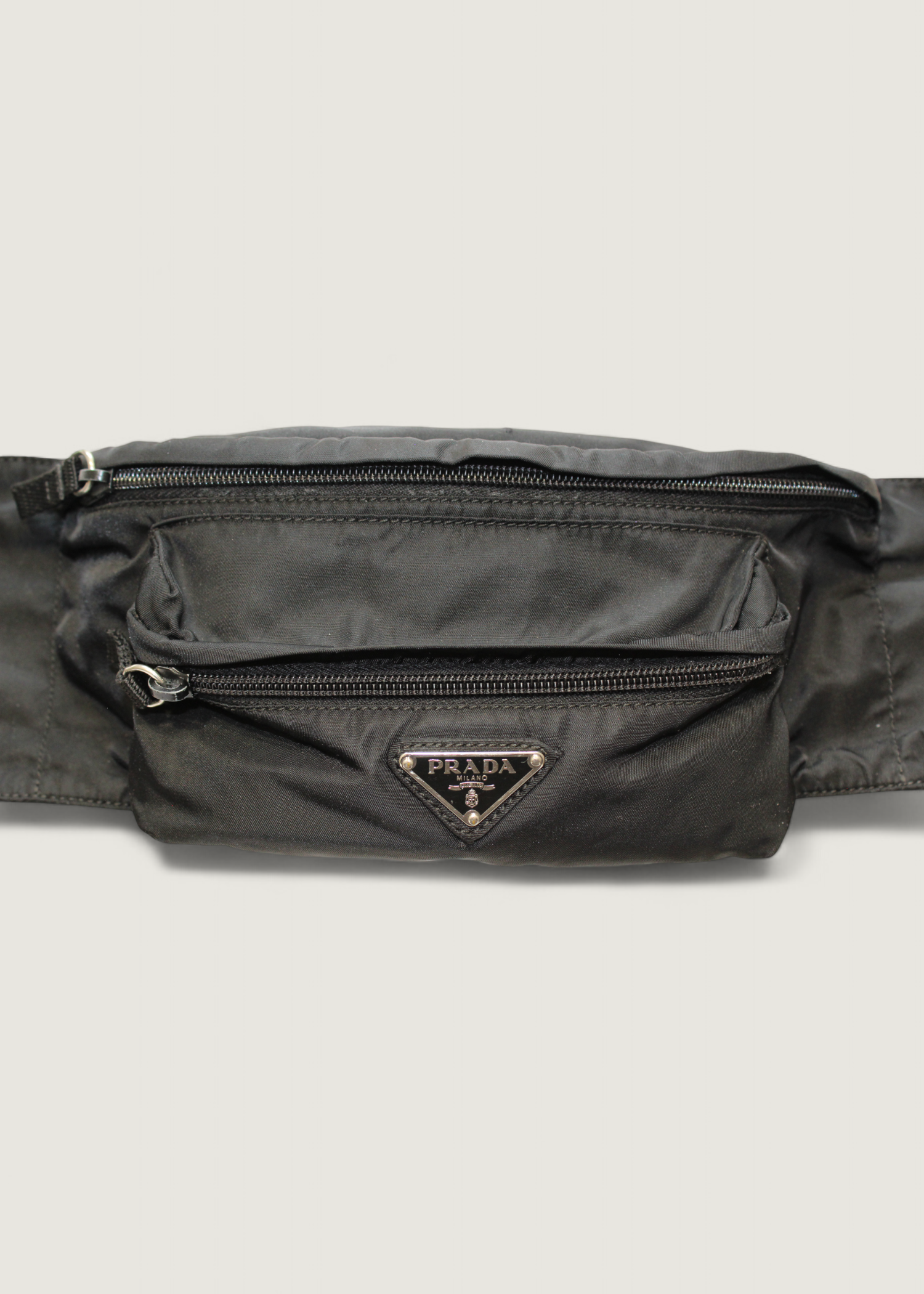 Preloved | Prada Tessuto Bæltetaske i Sort Nylon