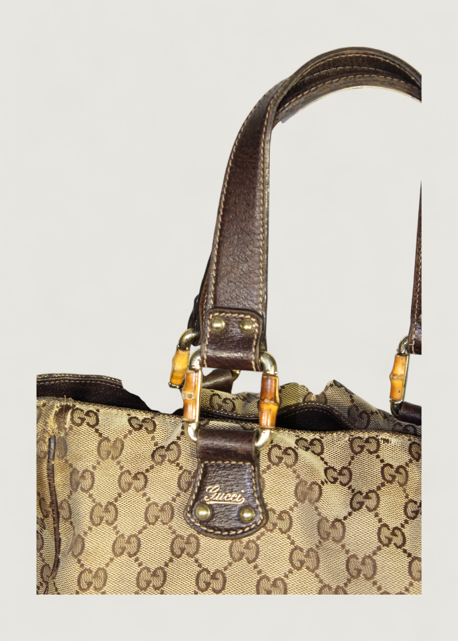 Preloved | Gucci GG Monogram Bamboo Totebag