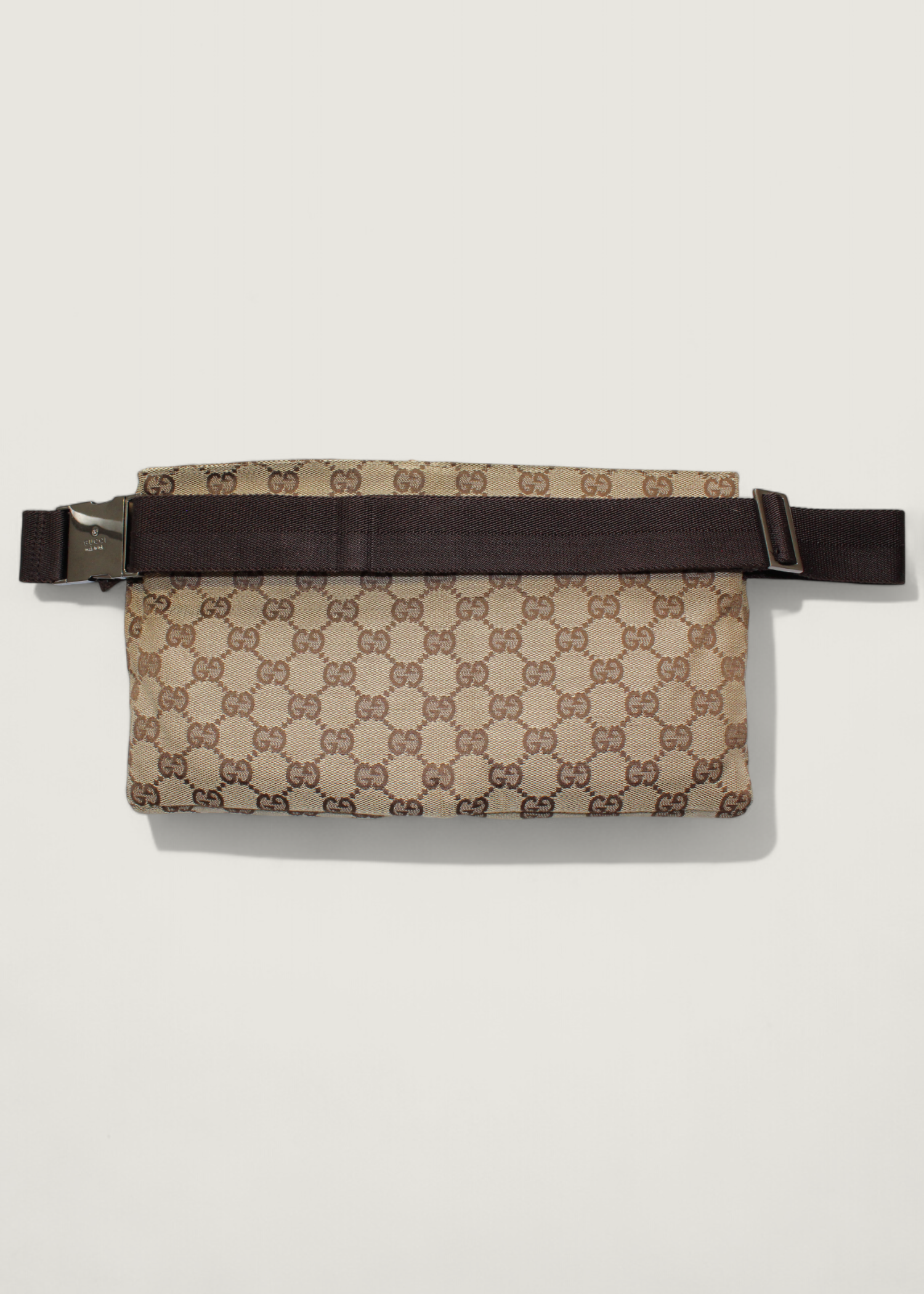 Preloved | Gucci GG Monogram Bæltetaske i Brun Canvas