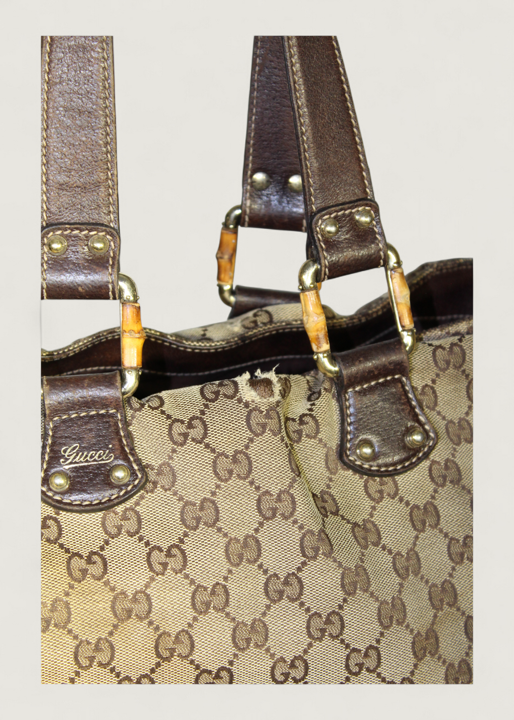 Preloved | Gucci GG Monogram Bamboo Totebag