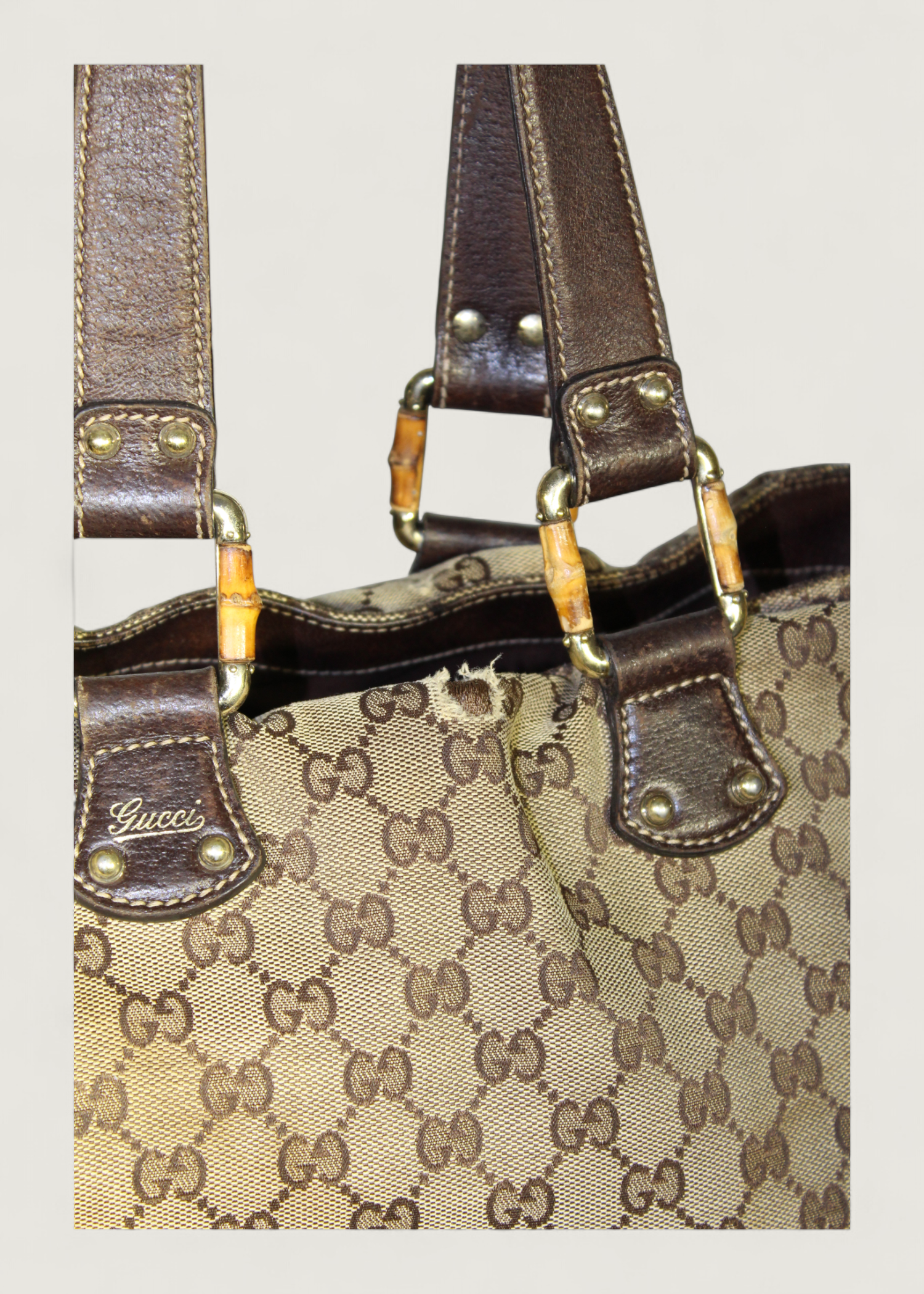 Preloved | Gucci GG Monogram Bamboo Totebag