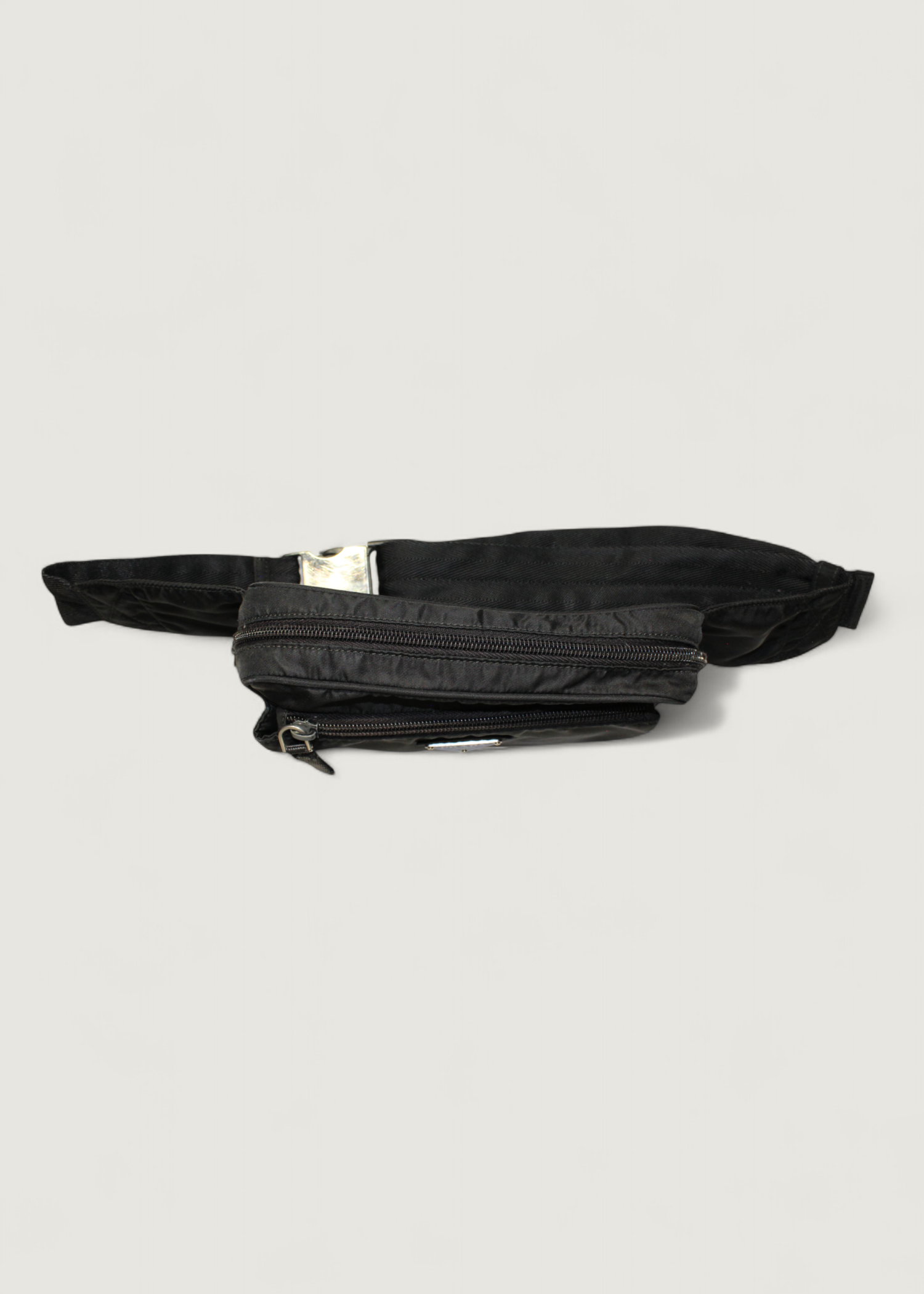 Preloved | Prada Nylon Bæltetaske i Sort med Prada Garantikort