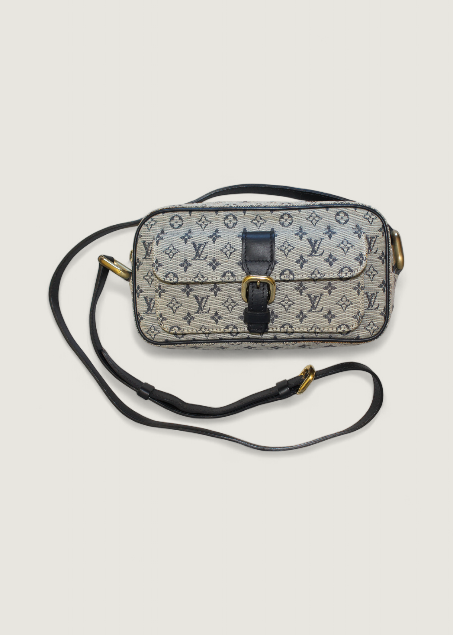 Preloved | Louis Vuitton Monogram Mini Juliette PM Crossbody i Grå Blå Canvas