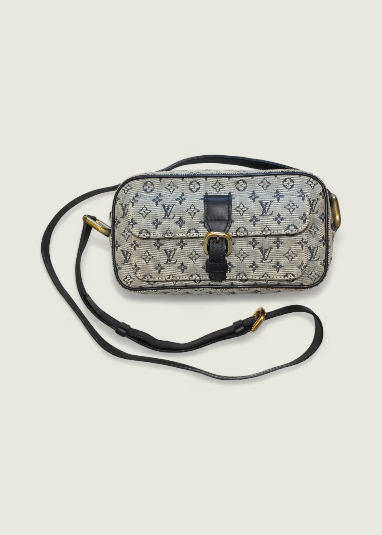 Preloved | Louis Vuitton Monogram Mini Juliette PM Crossbody i Grå Blå Canvas Louis Vuitton