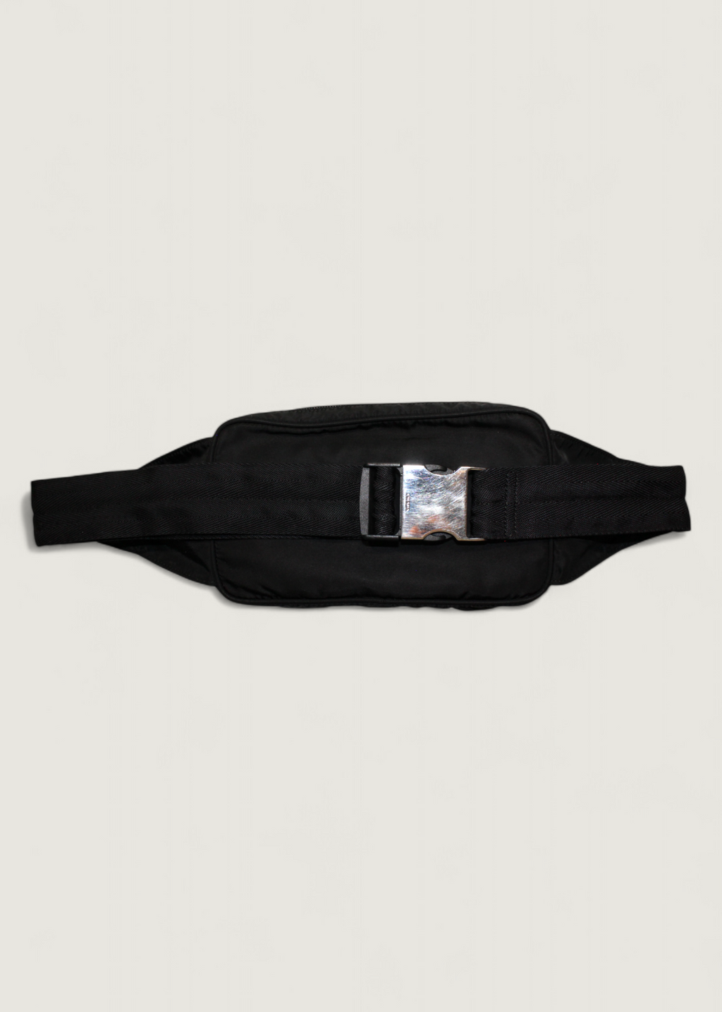 Preloved | Prada Nylon Bæltetaske i Sort med Prada Garantikort