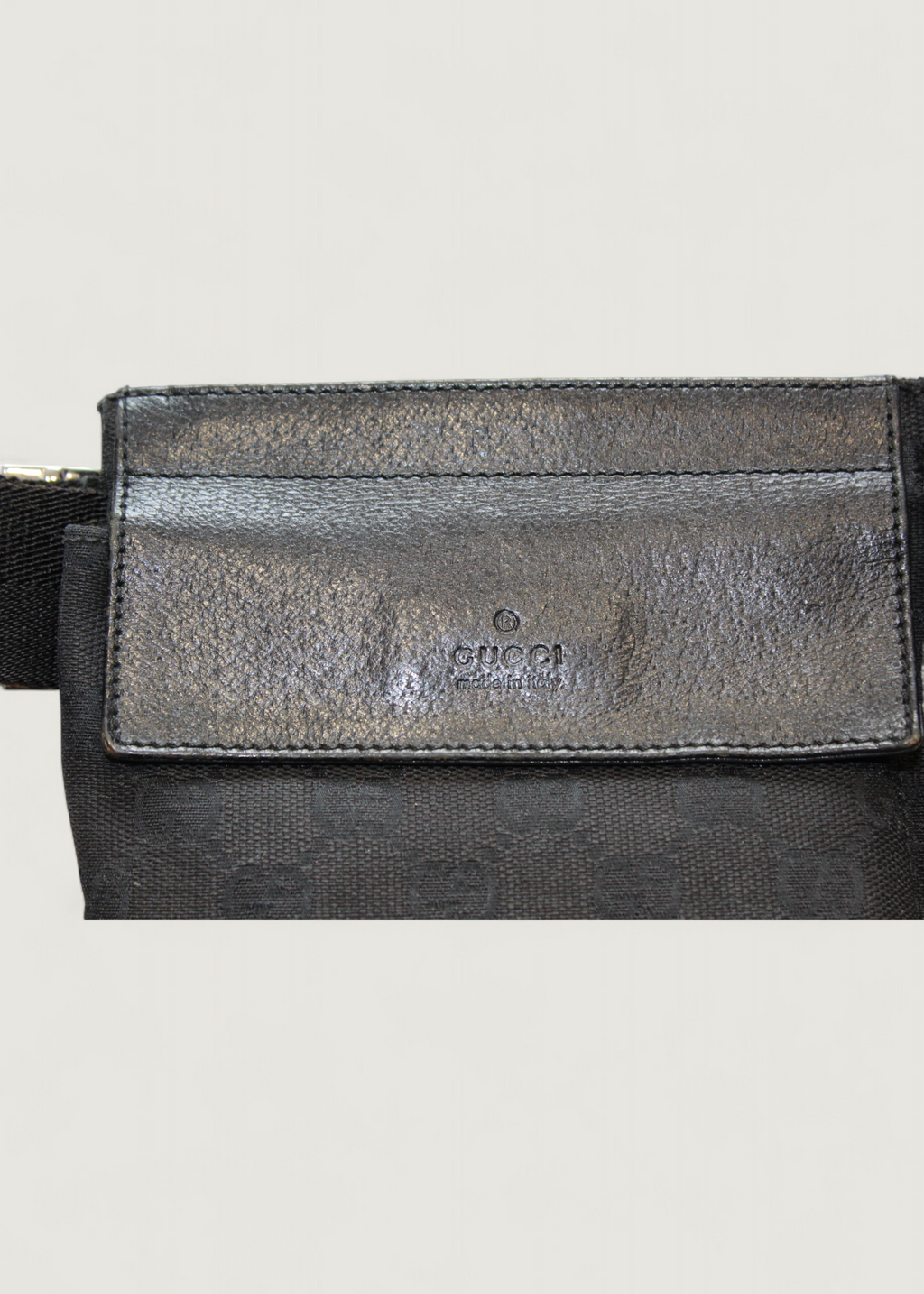 Preloved | Gucci GG Monogram Bæltetaske i Sort Canvas