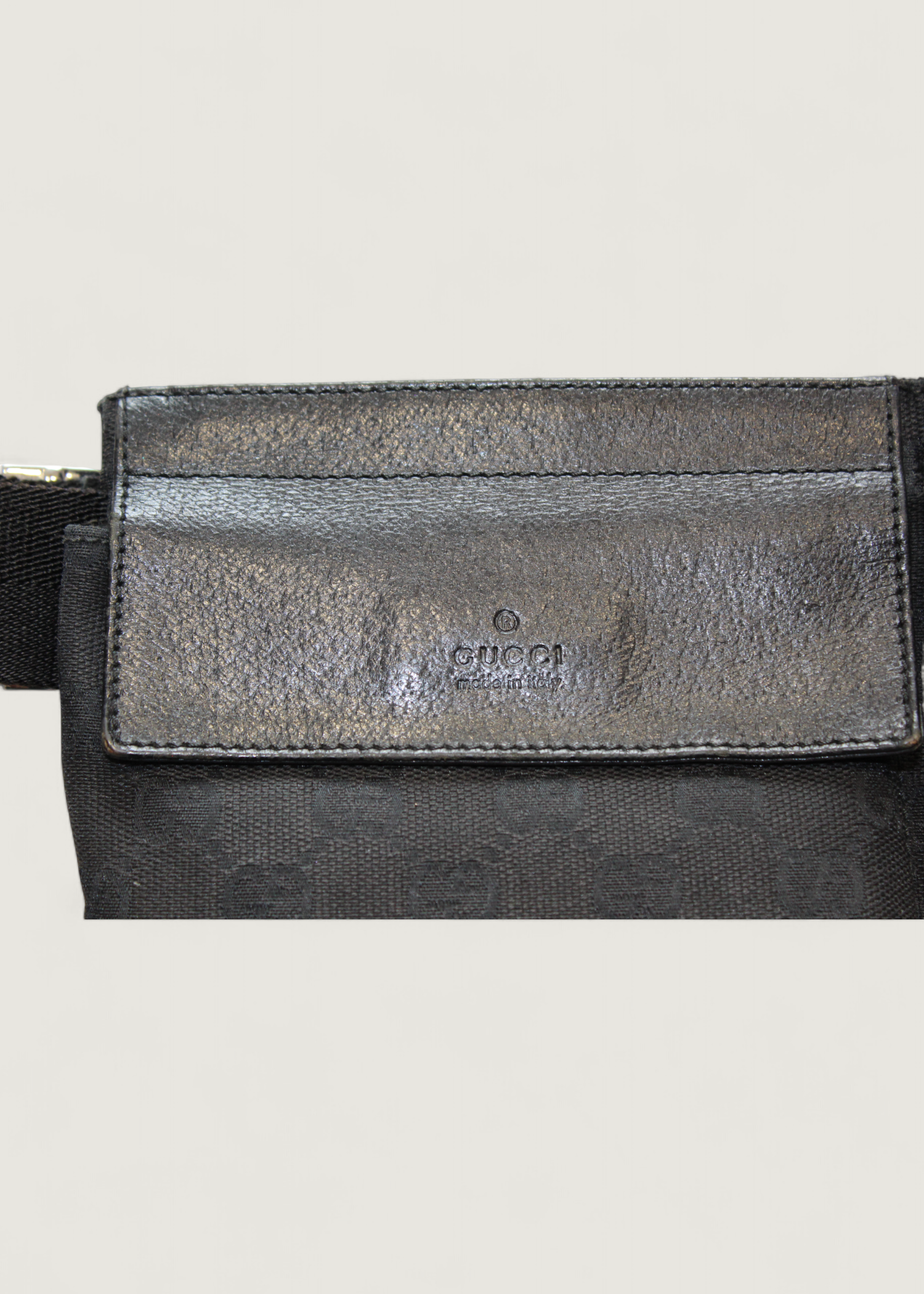 Preloved | Gucci GG Monogram Bæltetaske i Sort Canvas