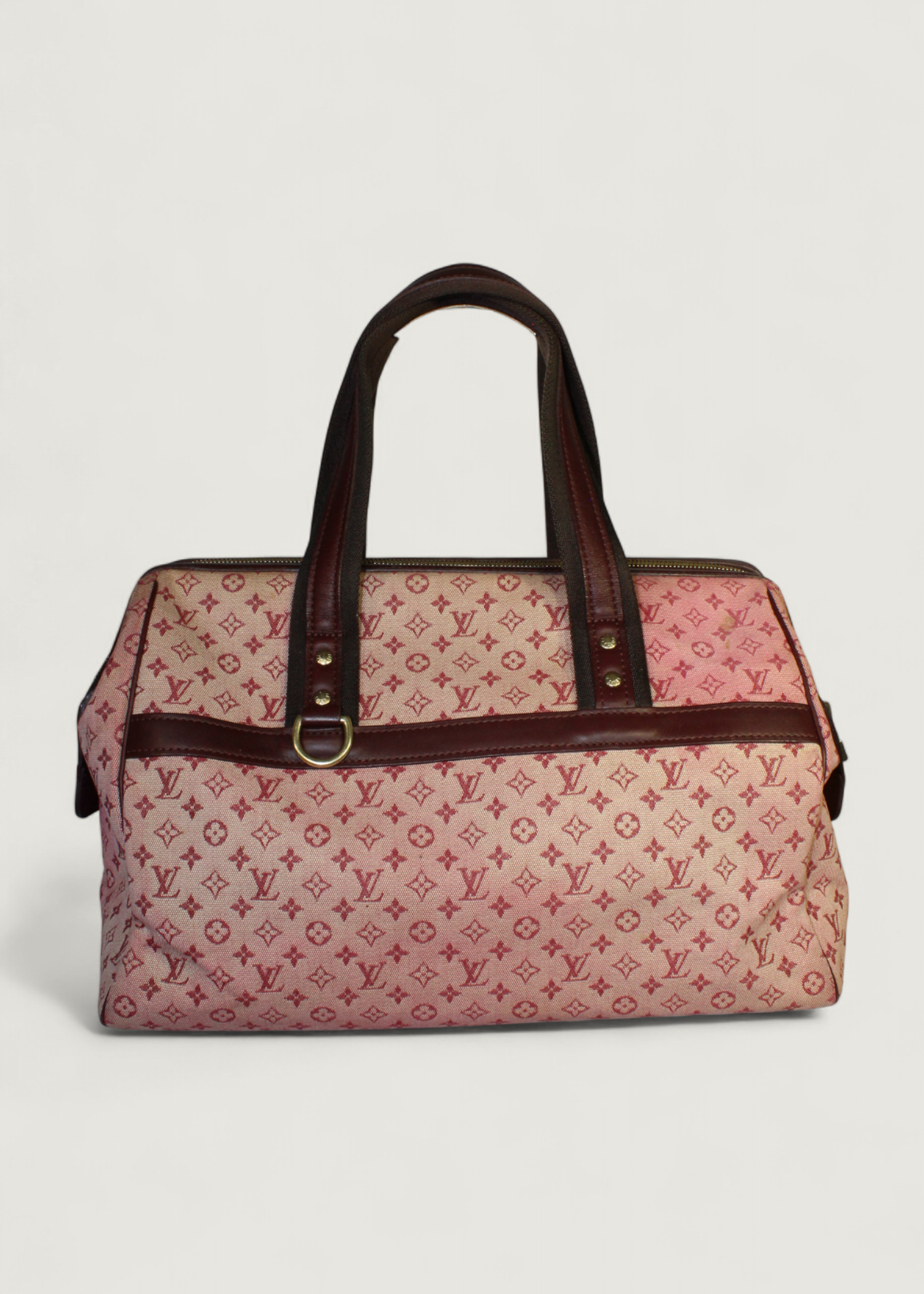 Preloved | Louis Vuitton Monogram Mini Josephine GM i Pink & Bordeaux Rød Denim Canvas