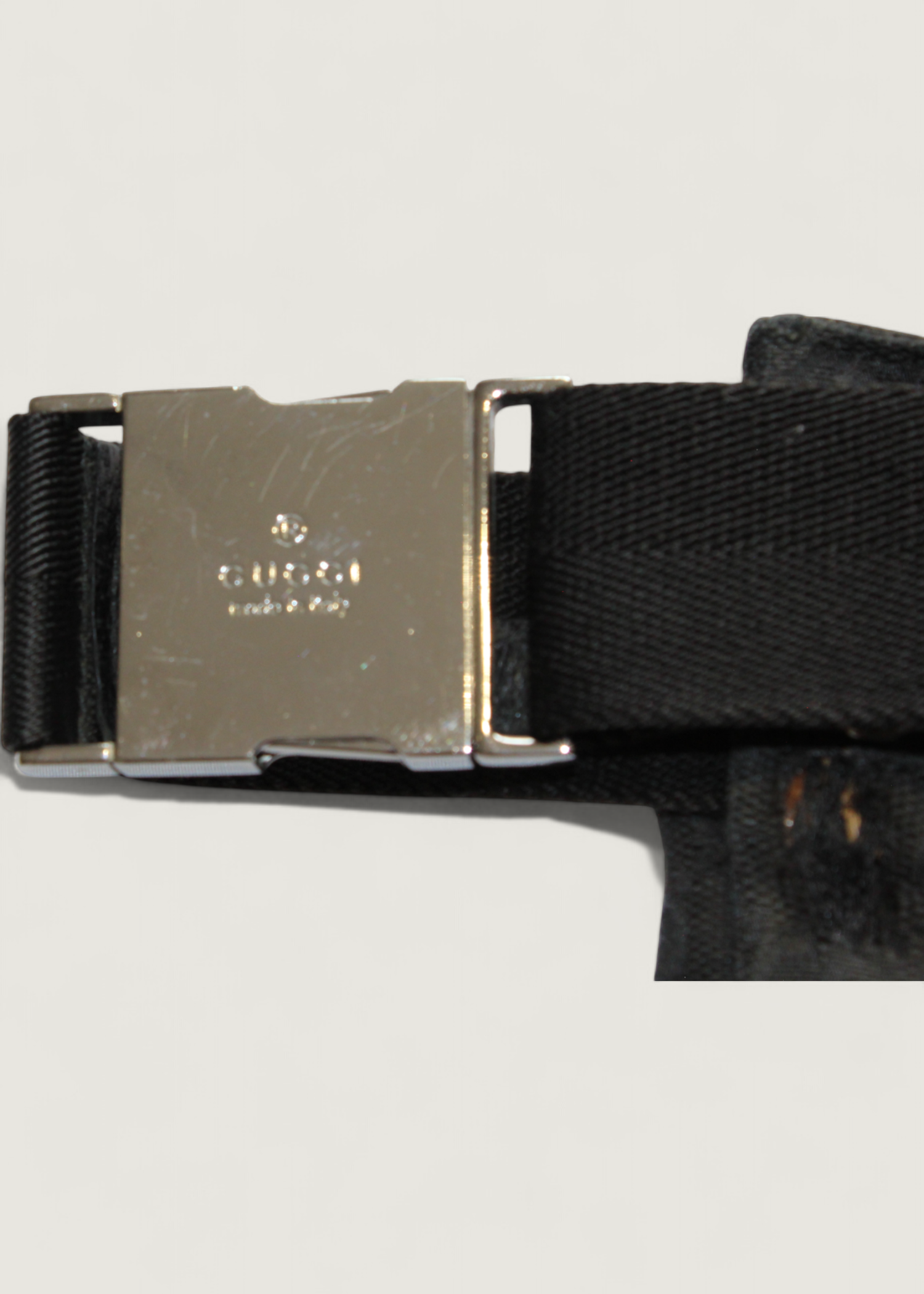 Preloved | Gucci GG Monogram Bæltetaske i Sort Canvas