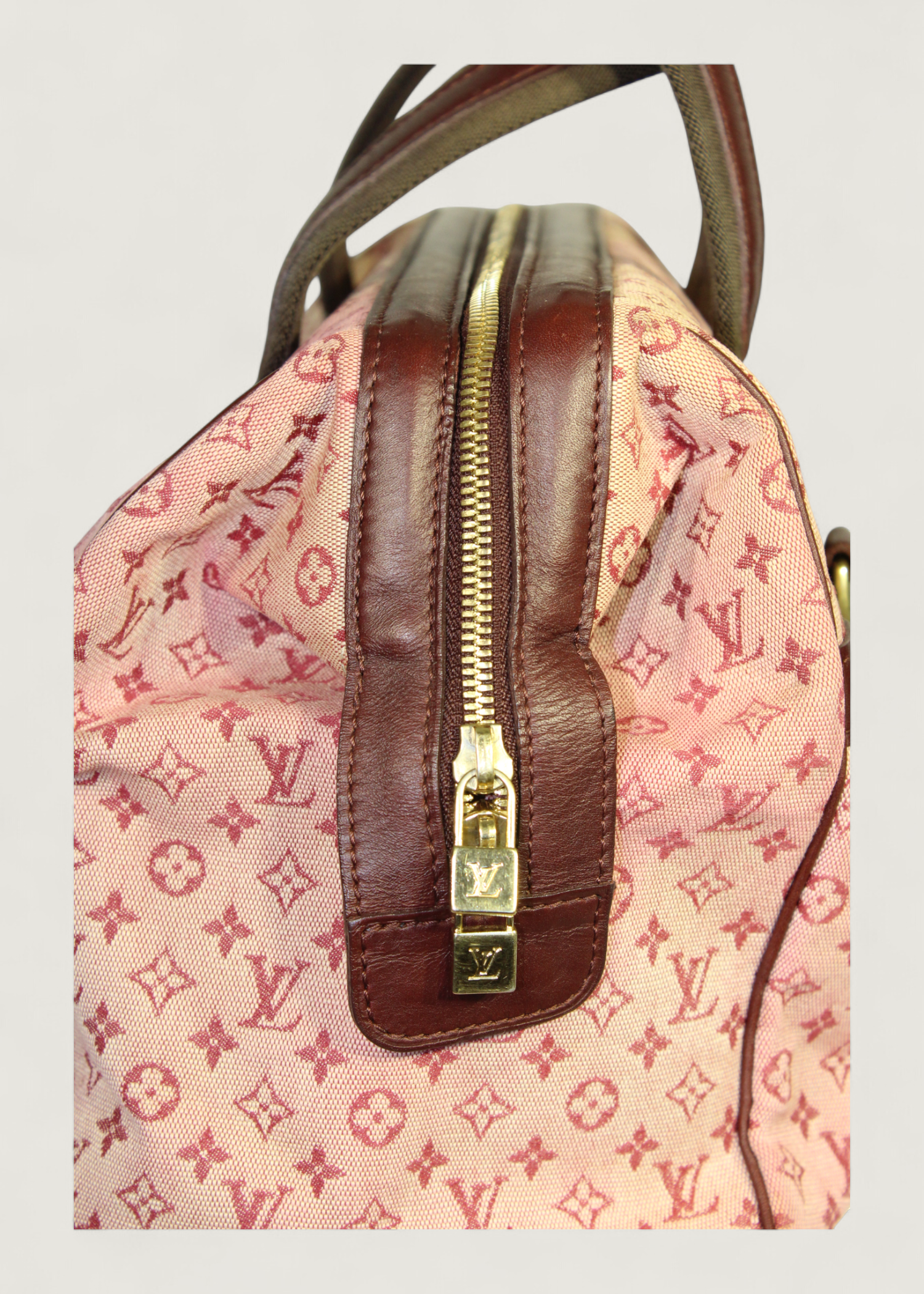 Preloved | Louis Vuitton Monogram Mini Josephine GM i Pink & Bordeaux Rød Denim Canvas