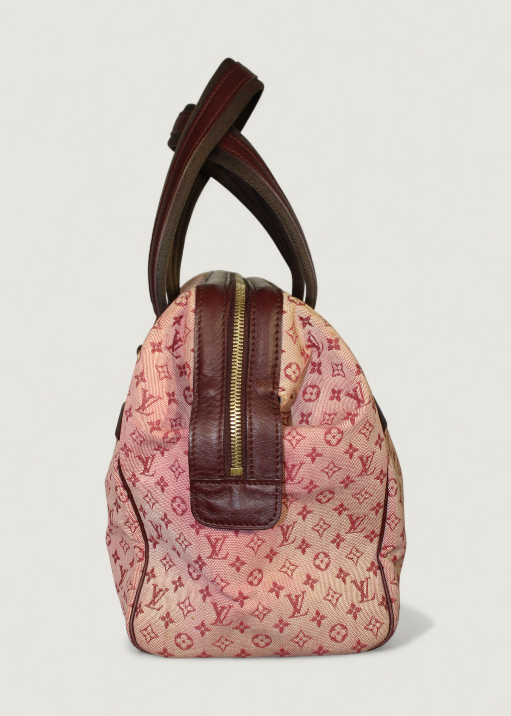 Preloved | Louis Vuitton Monogram Mini Josephine GM i Pink & Bordeaux Rød Denim Canvas