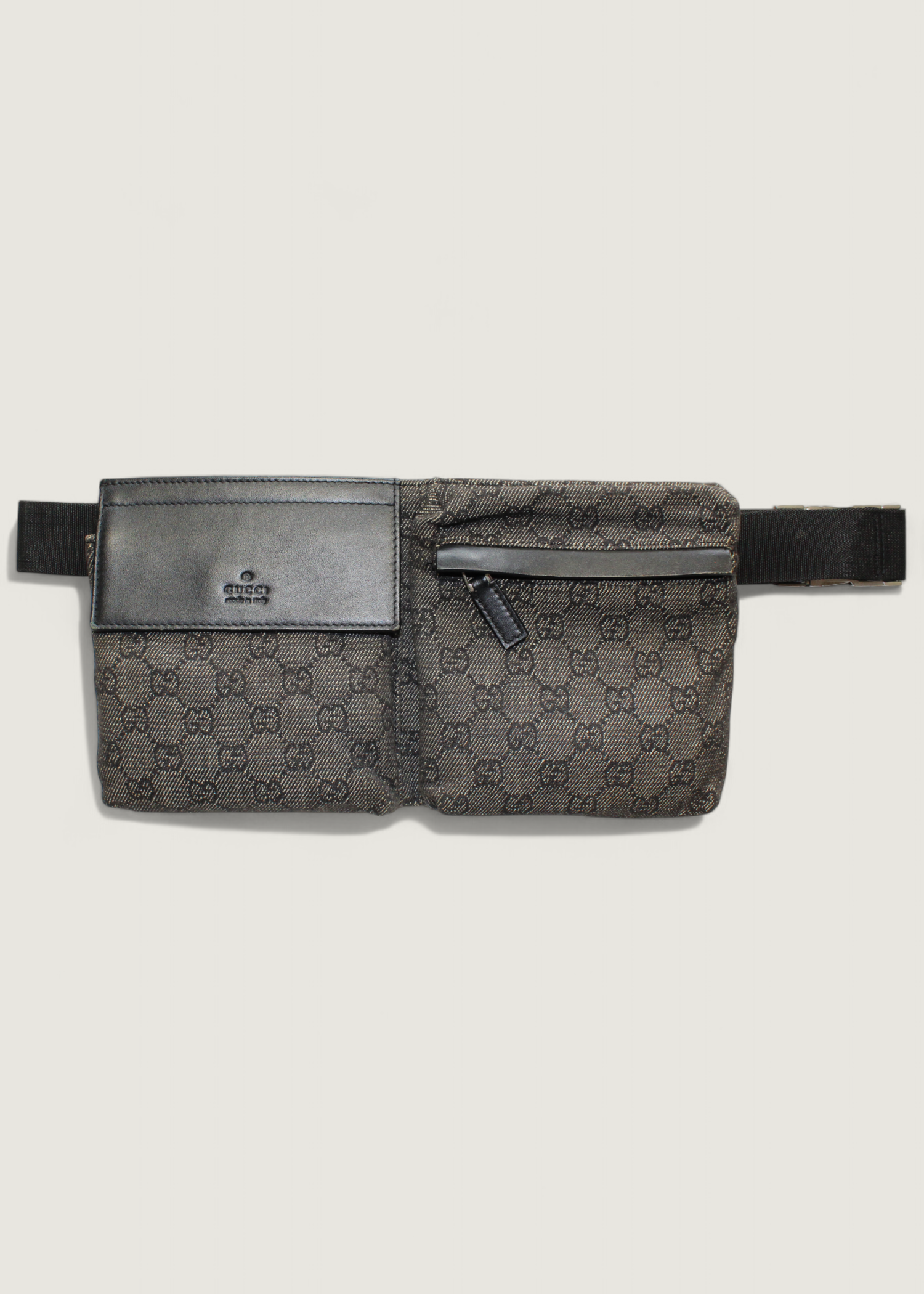 Preloved | Gucci GG Monogram Bæltetaske i Metallic Canvas