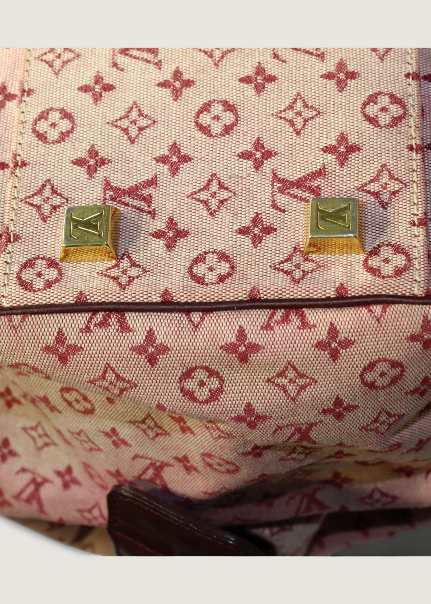 Preloved | Louis Vuitton Monogram Mini Josephine GM i Pink & Bordeaux Rød Denim Canvas