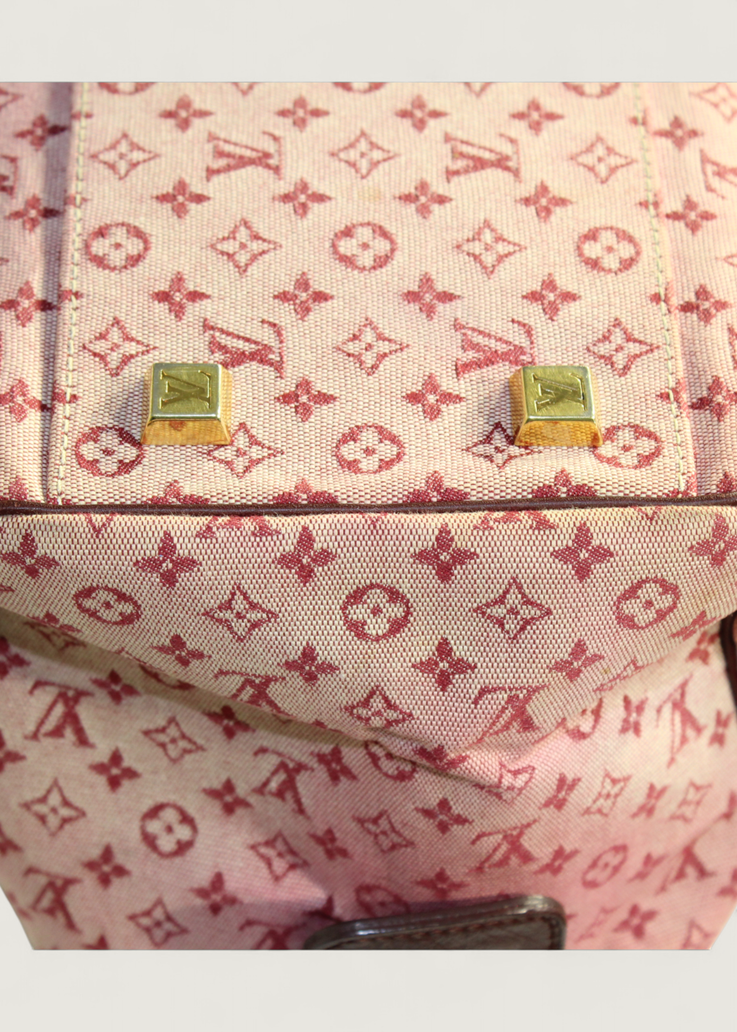 Preloved | Louis Vuitton Monogram Mini Josephine GM i Pink & Bordeaux Rød Denim Canvas