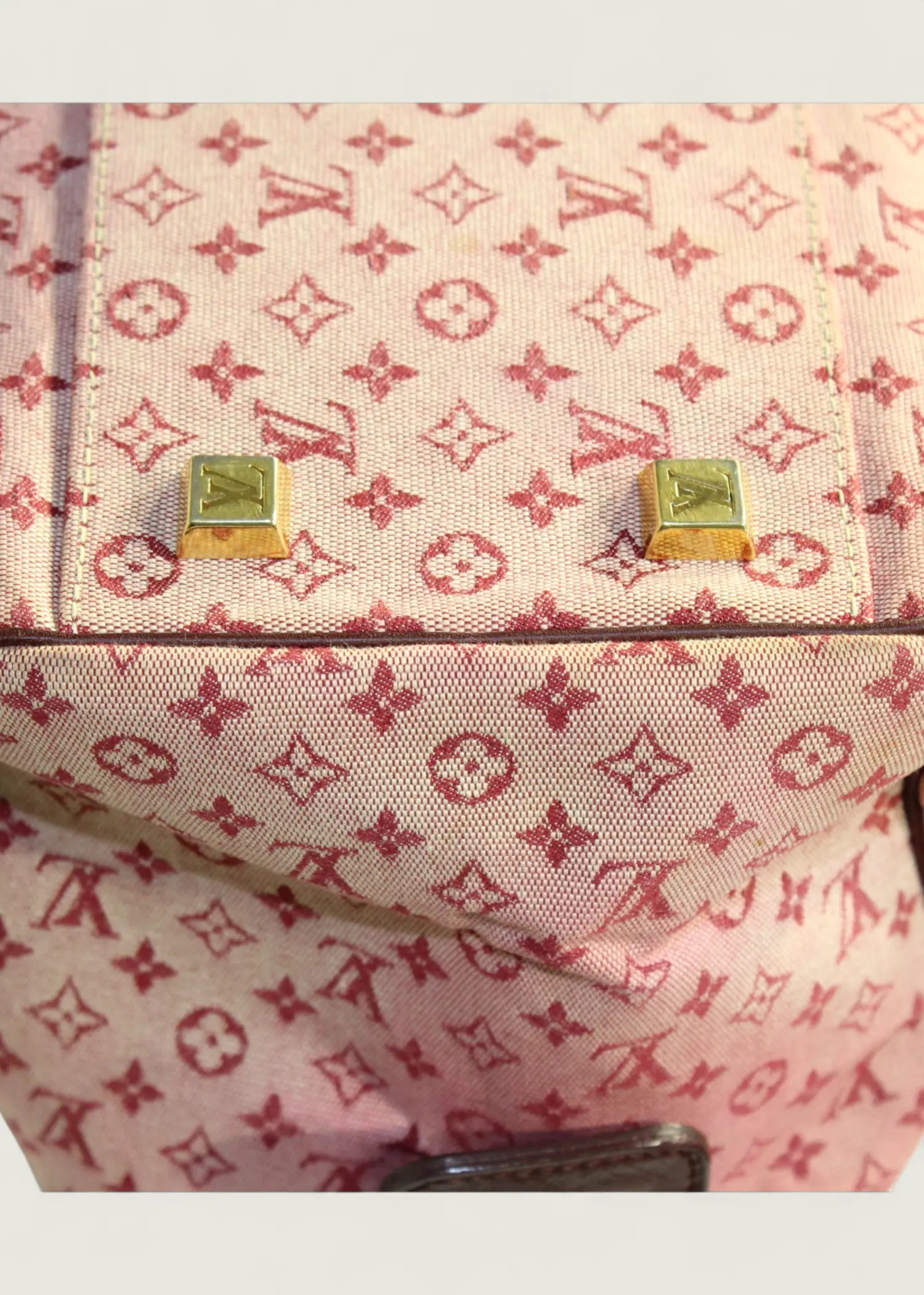Preloved | Louis Vuitton Monogram Mini Josephine GM i Pink & Bordeaux Rød Denim Canvas Louis Vuitton