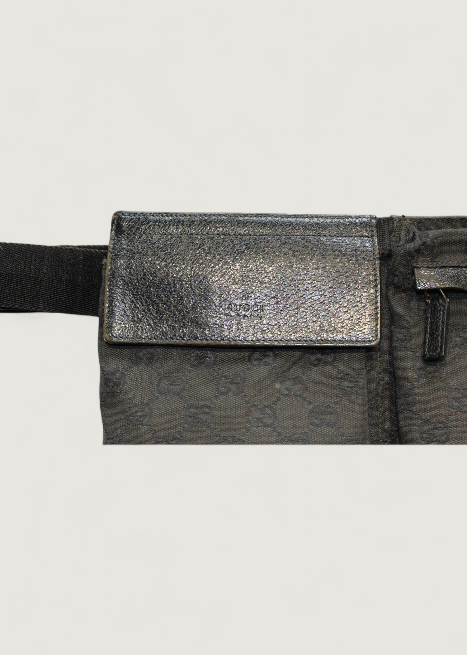 Preloved | Gucci GG Monogram Bæltetaske i Sort Canvas