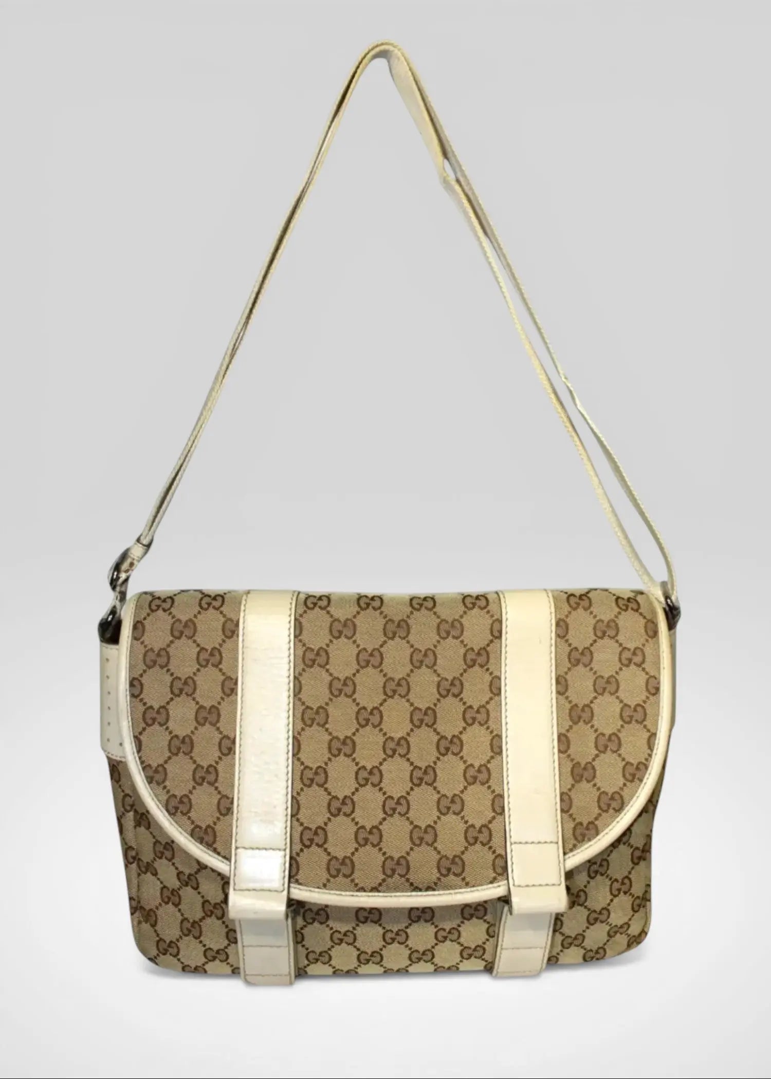 Preloved | Gucci GG Crossbody i Beige Monogram Canvas Gucci