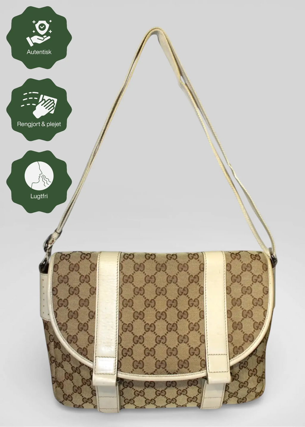 Preloved | Gucci GG Crossbody i Beige Monogram Canvas Gucci