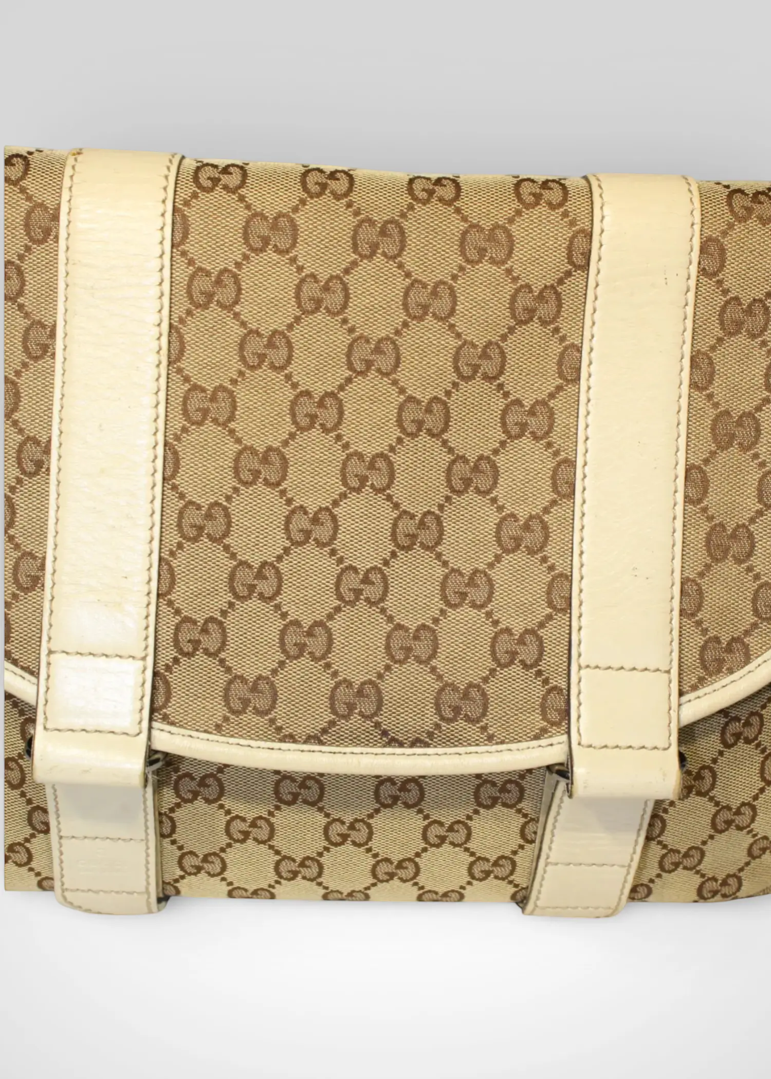 Preloved | Gucci GG Crossbody i Beige Monogram Canvas Gucci