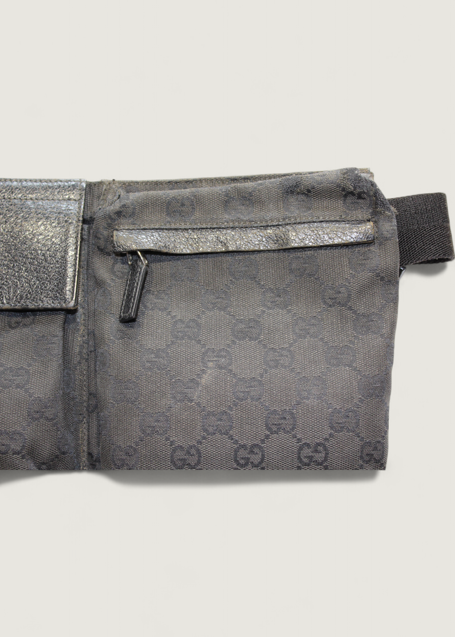 Preloved | Gucci GG Monogram Bæltetaske i Sort Canvas
