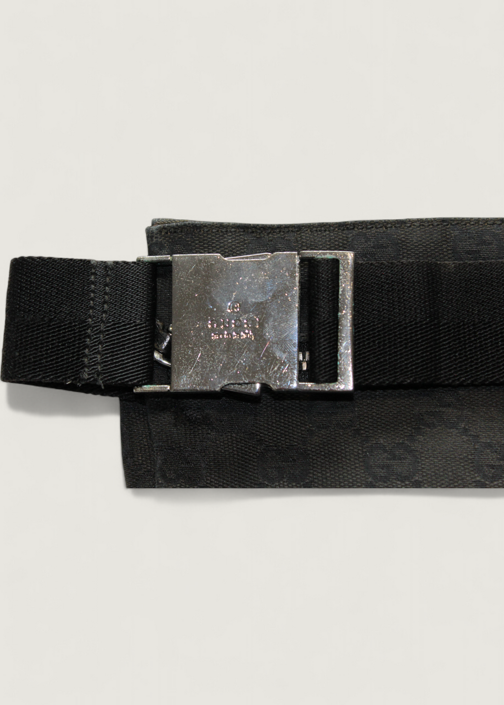 Preloved | Gucci GG Monogram Bæltetaske i Sort Canvas