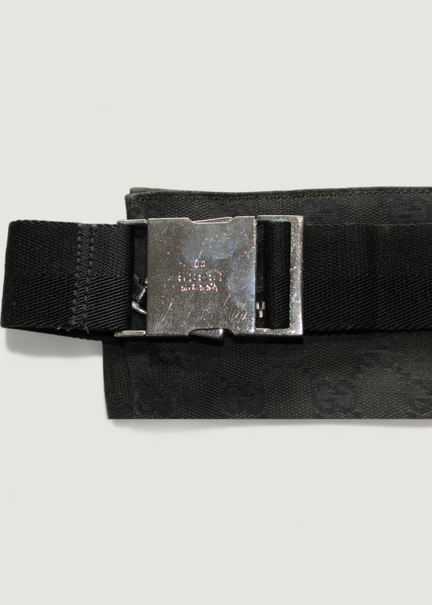 Preloved | Gucci GG Monogram Bæltetaske i Sort Canvas