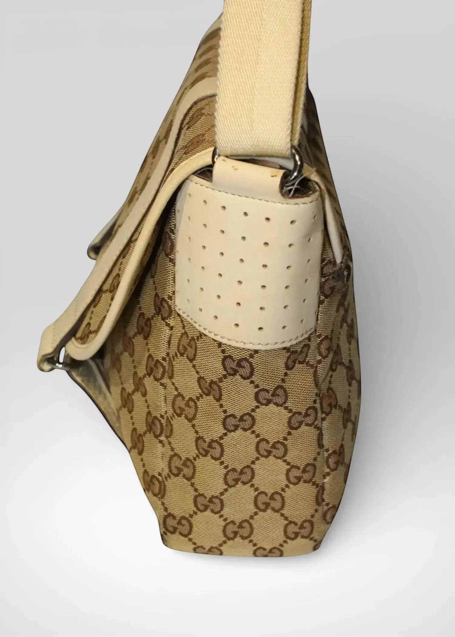 Preloved | Gucci GG Crossbody i Beige Monogram Canvas Gucci