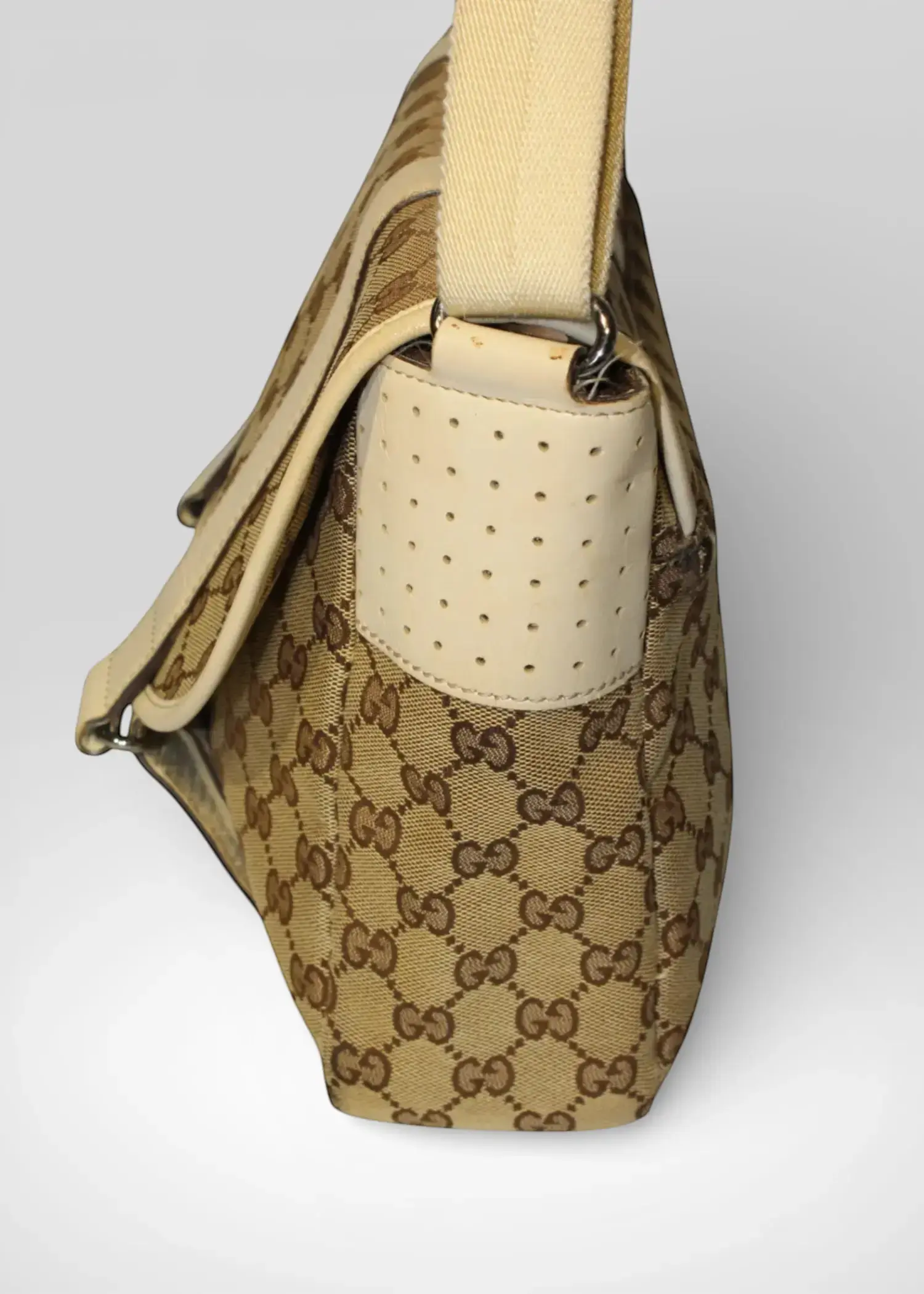 Preloved | Gucci GG Crossbody i Beige Monogram Canvas Gucci