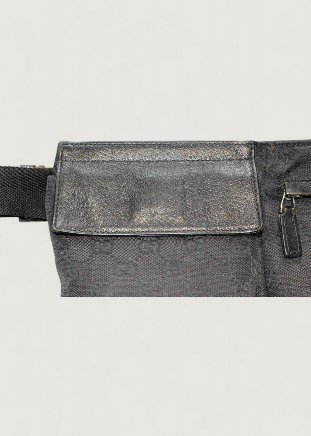 Preloved | Gucci GG Monogram Bæltetaske i Sort Canvas