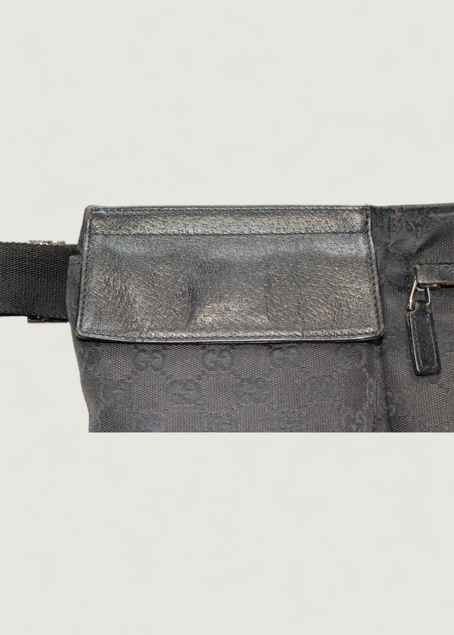 Preloved | Gucci GG Monogram Bæltetaske i Sort Canvas