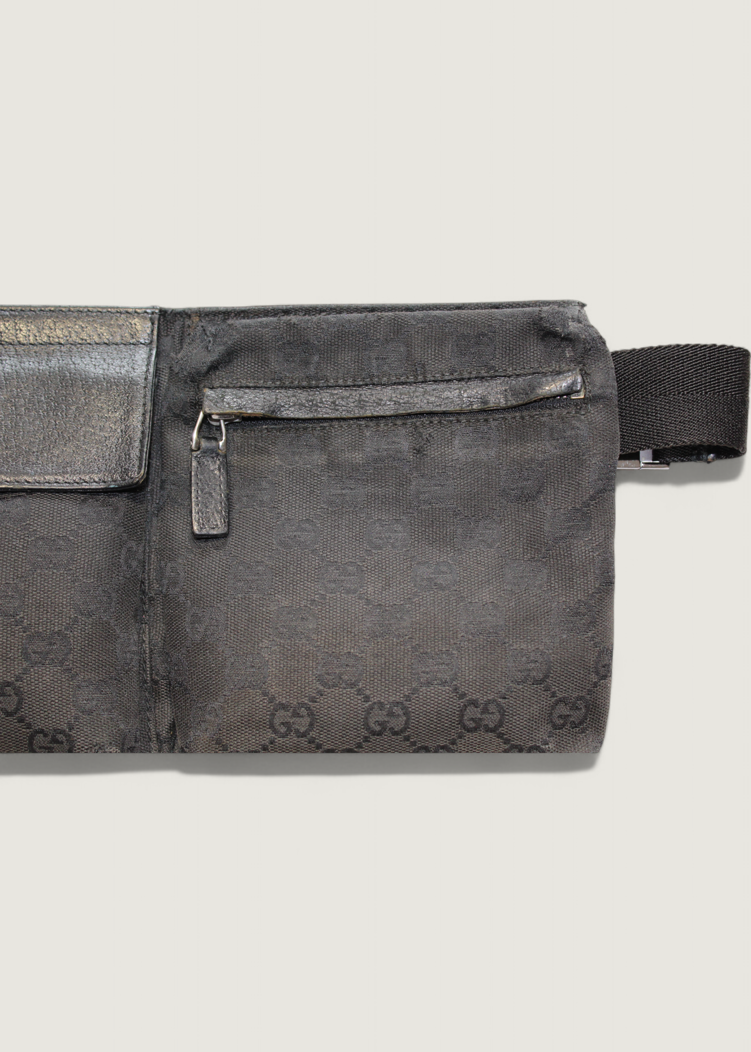 Preloved | Gucci GG Monogram Bæltetaske i Sort Canvas