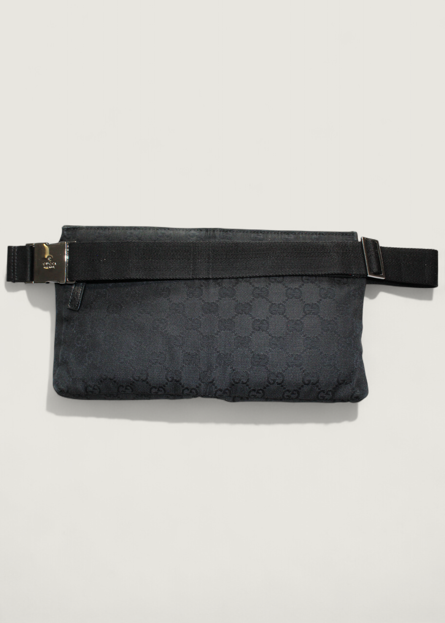 Preloved | Gucci GG Monogram Bæltetaske i Sort Canvas