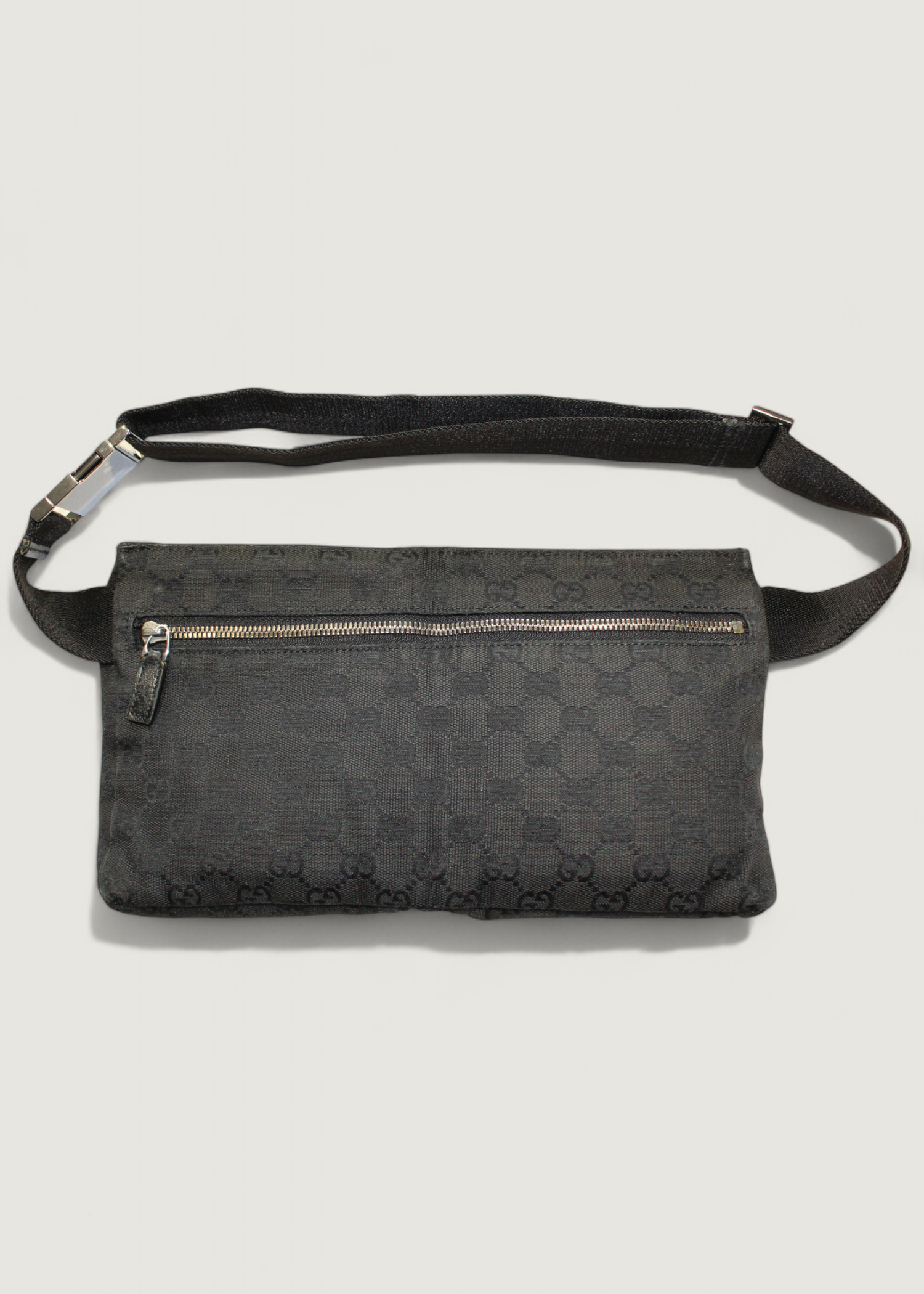 Preloved | Gucci GG Monogram Bæltetaske i Sort Canvas