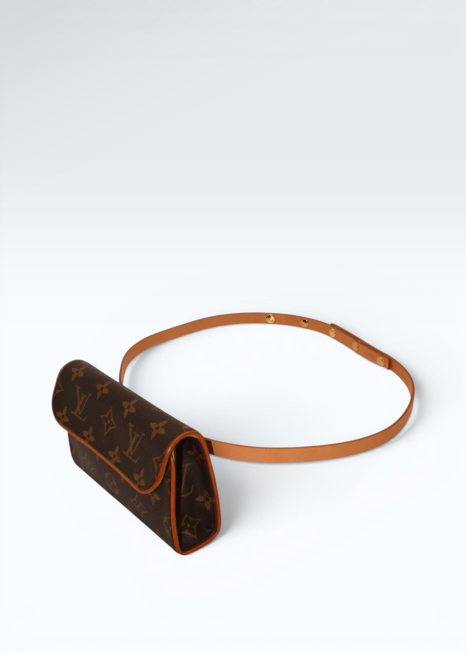 Vachetta Læderrem med Patineret Finish til Louis Vuitton Pochette Florentine Hidden Luxury Project