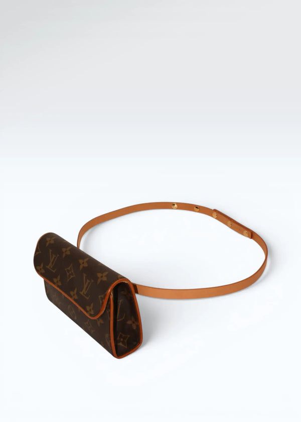 Vachetta Læderrem med Patineret Finish Justerbar til Louis Vuitton Pochette Florentine Hidden Luxury Project
