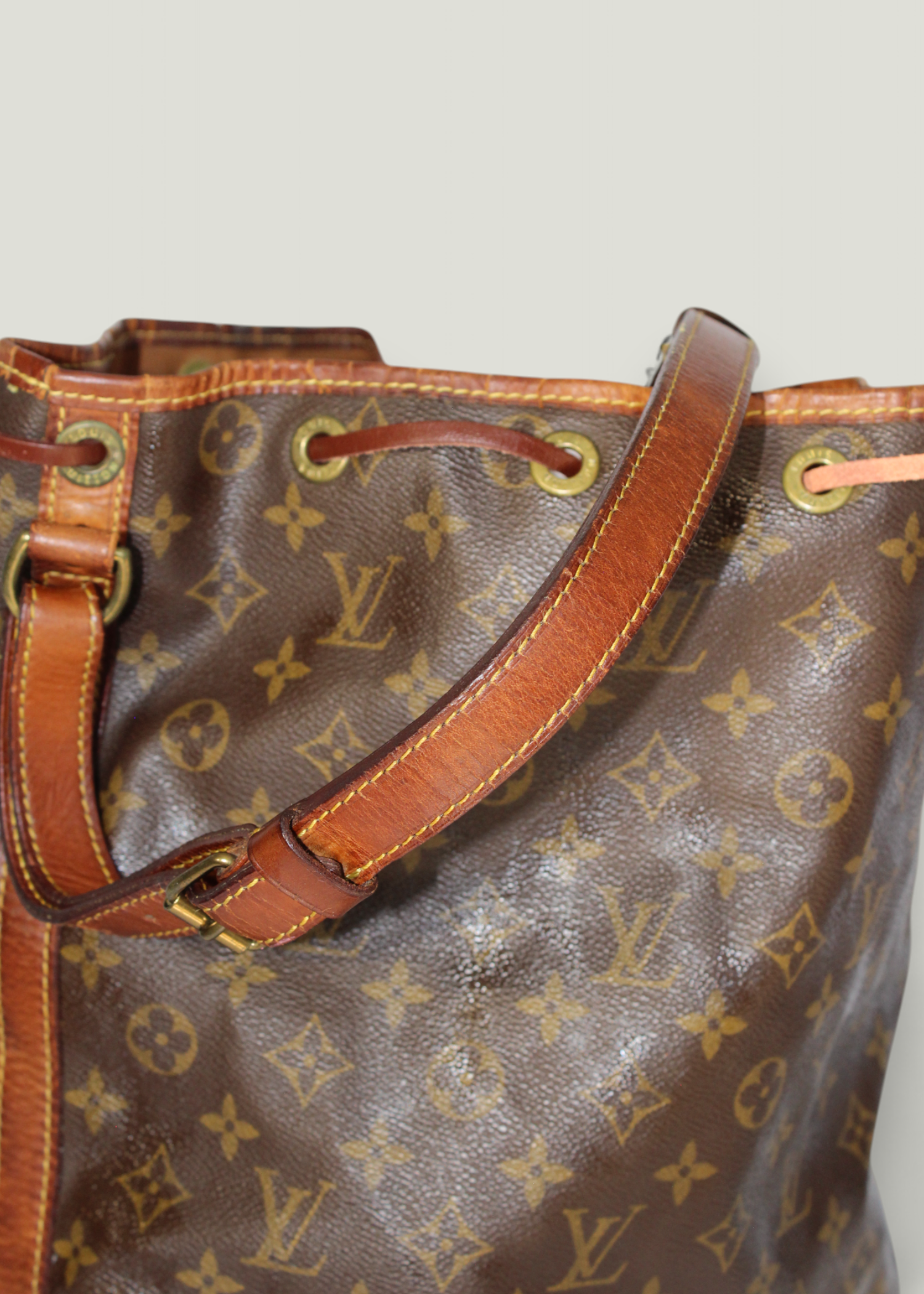 Preloved | Louis Vuitton Noé Skuldertaske Stor i Monogram Canvas