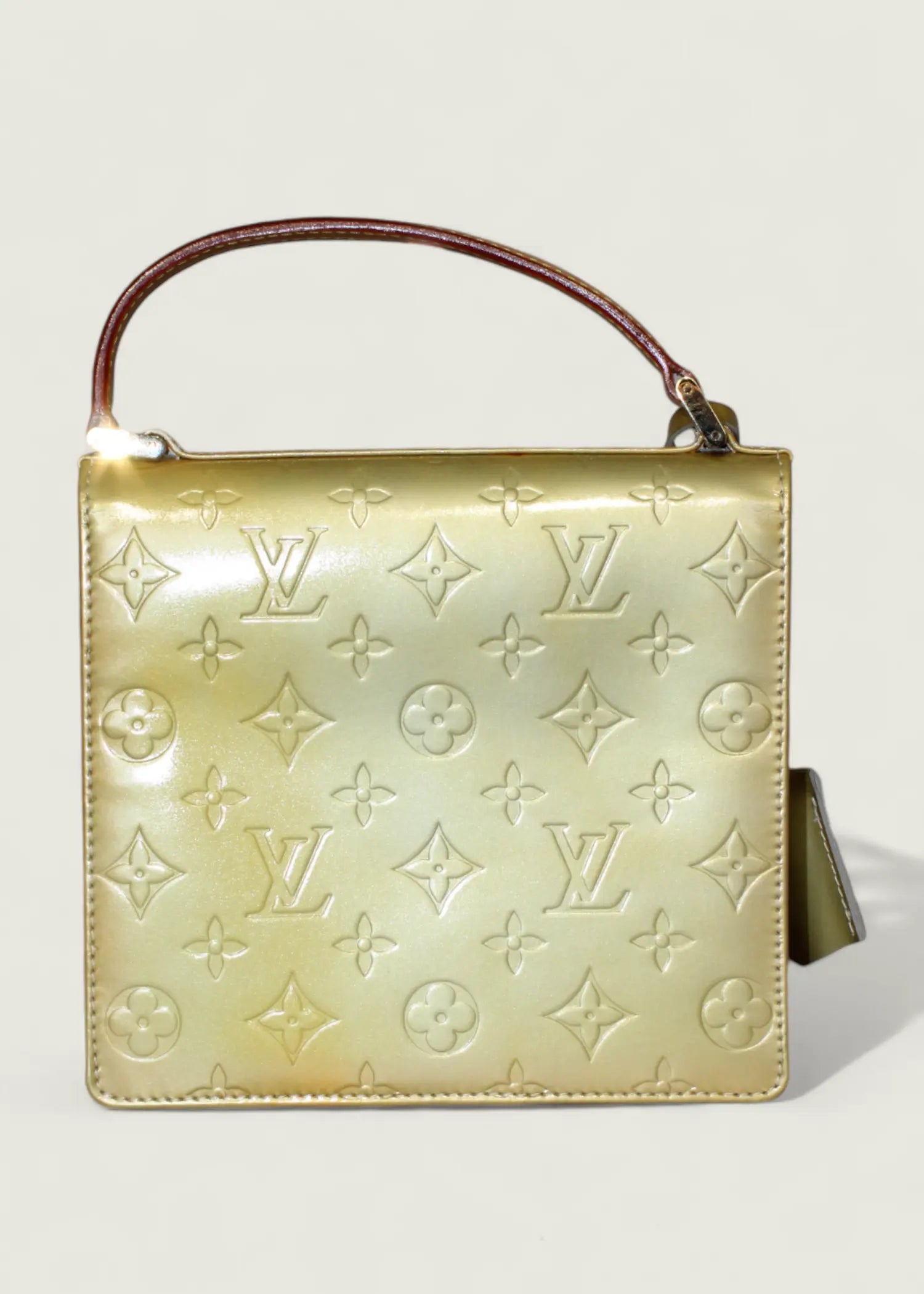 Preloved | Louis Vuitton Monogram Vernis Spring Street Håndtaske i Gul Grøn Louis Vuitton