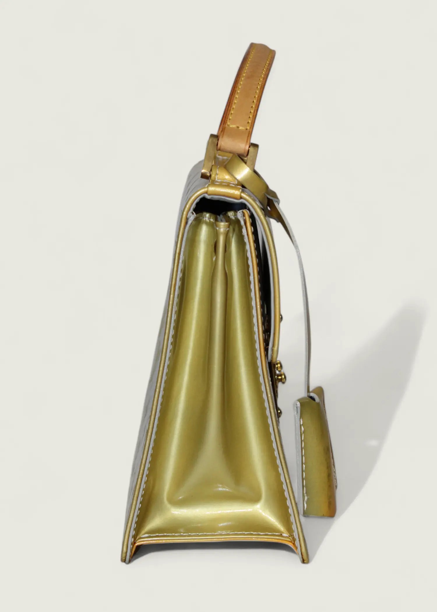 Preloved | Louis Vuitton Monogram Vernis Spring Street Håndtaske i Gul Grøn Louis Vuitton
