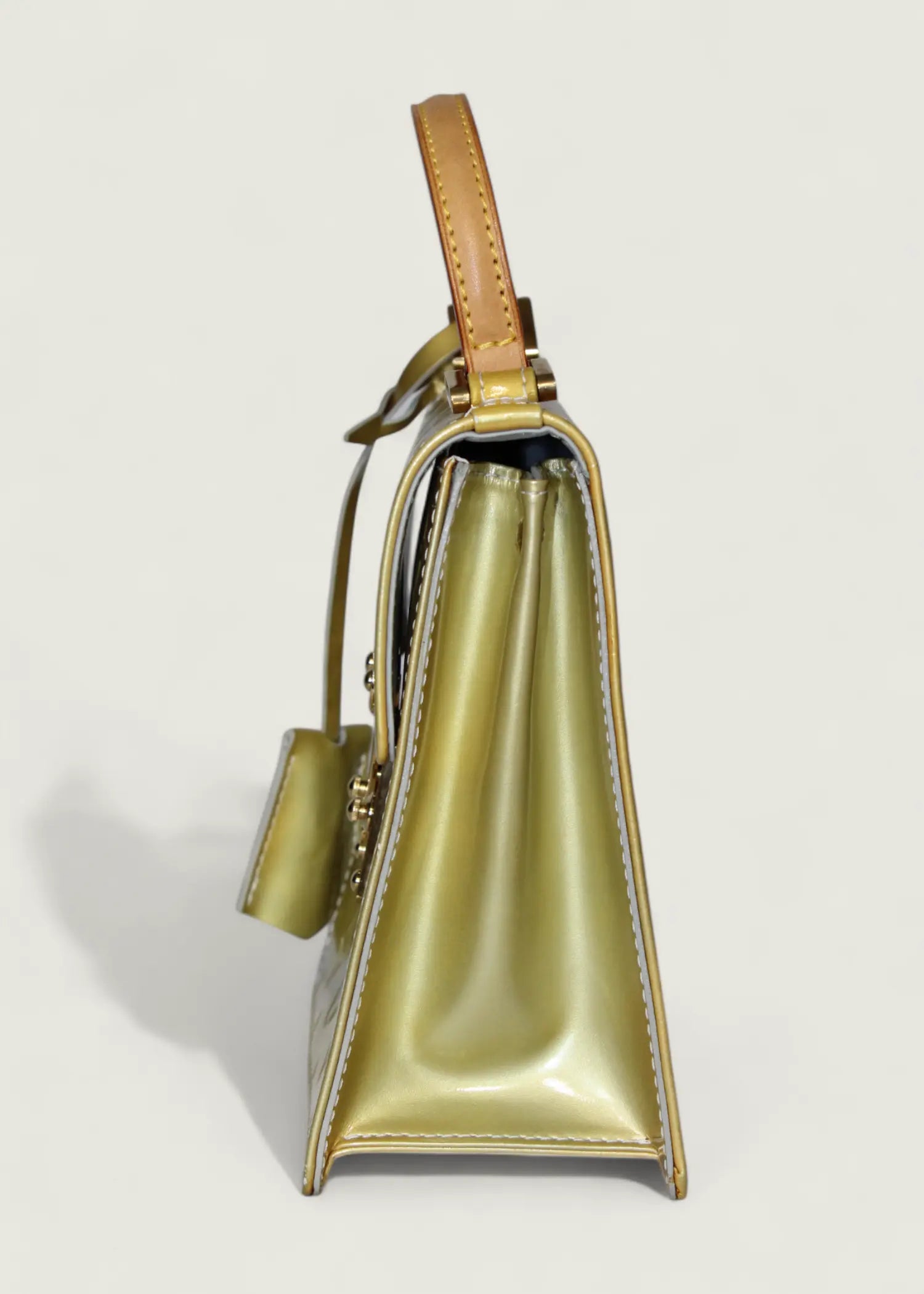 Preloved | Louis Vuitton Monogram Vernis Spring Street Håndtaske i Gul Grøn Louis Vuitton
